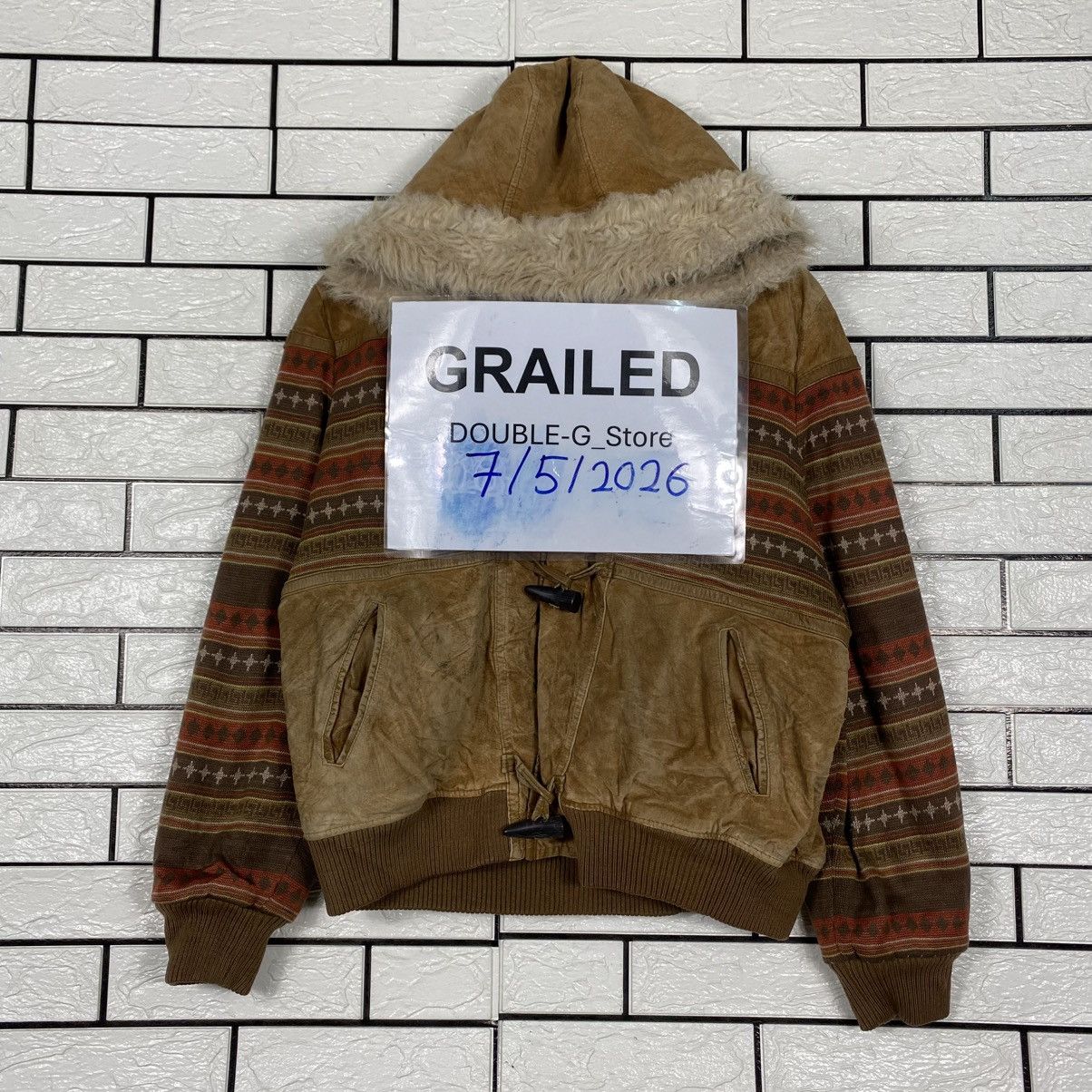 Issey Miyake Vintage Leather Jacket Navajo Design Parts Move Up Club Size US M / EU 48-50 / 2 - 1 Thumbnail