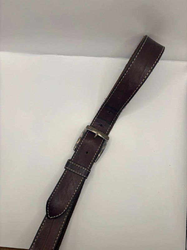 Vintage Vintage Italian Dark Brown Leather Belt INTENSO by Beluno Size ONE SIZE - 10 Thumbnail