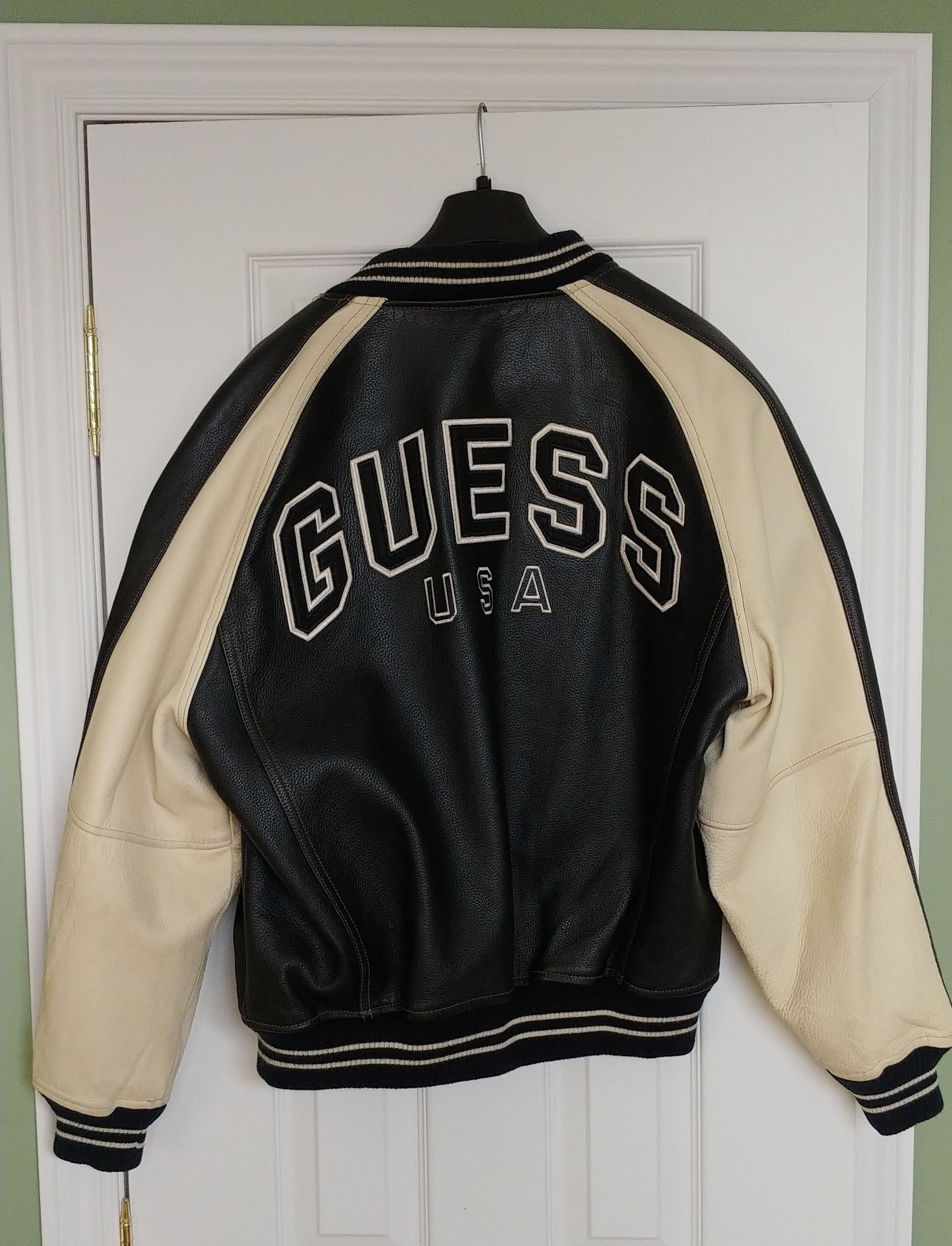 80s guess A-2 real leather jacket USA製 80s guess A-2 real leather jacket USA製 - メルカリ