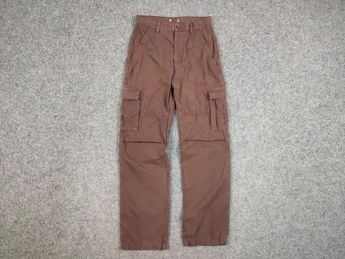 Japanese Brand Vintage 90s Japanese Brown Cargo canvas Pants Y2K Hype Style Size US 30 / EU 46 - 10 Thumbnail