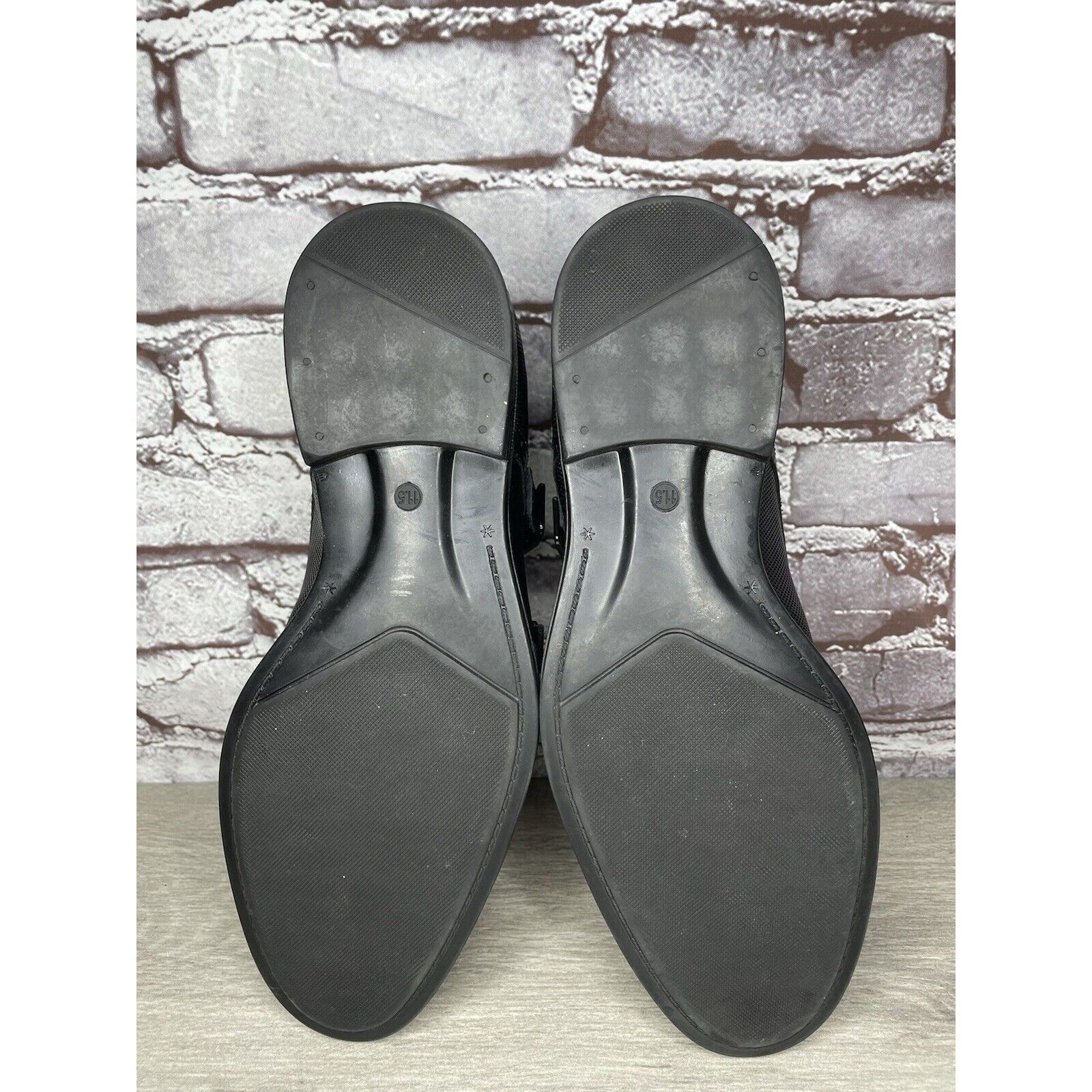 Karl Lagerfeld KARL LAGERFELD Black Leather Double Monk Strap Loafers Shoes Size US 11.5 / EU 44-45 - 13 Thumbnail