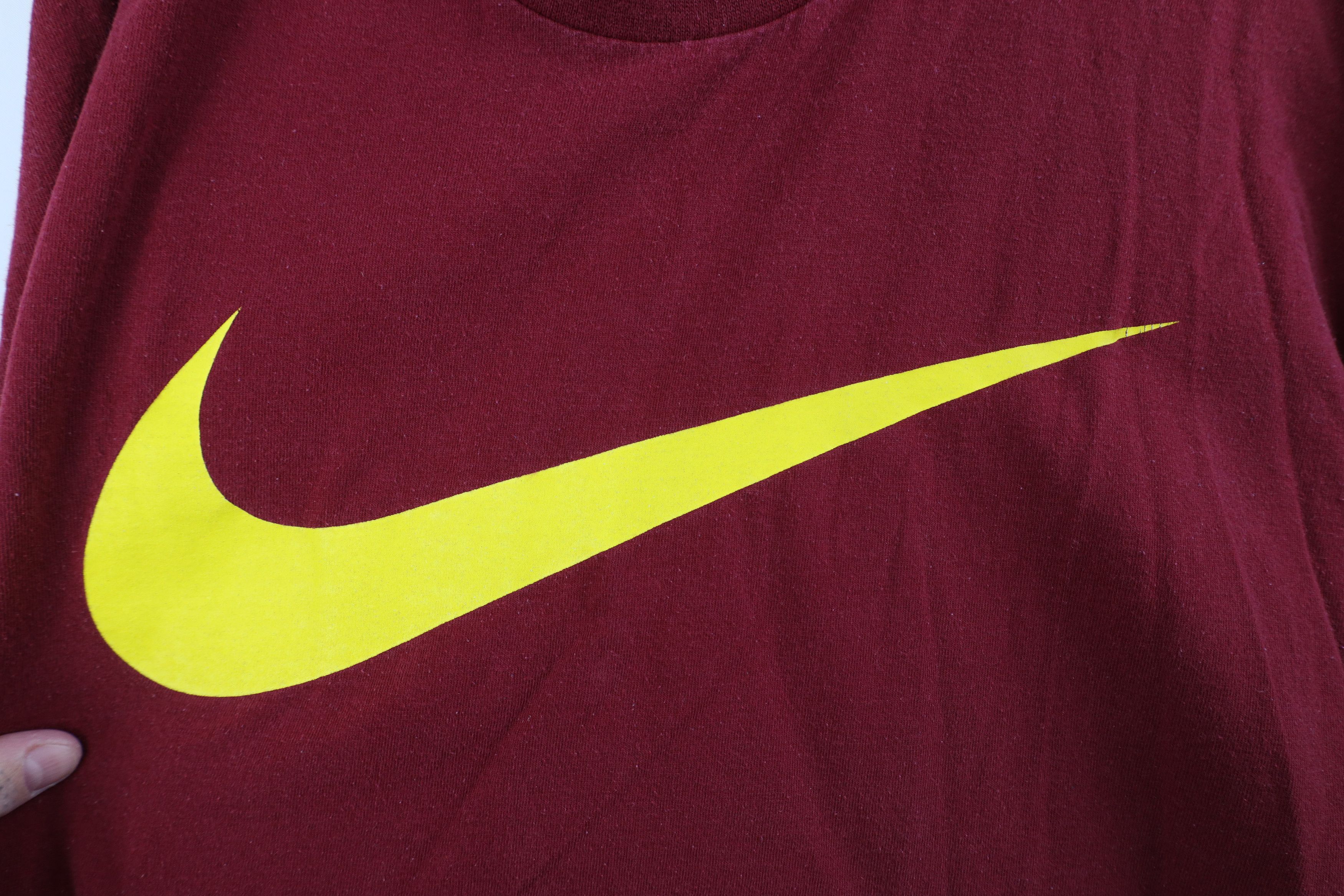 Nike Vintage Y2K Nike Center Big Swoosh Long Sleeve T-Shirt Red Size US XXL / EU 58 / 5 - 4 Thumbnail