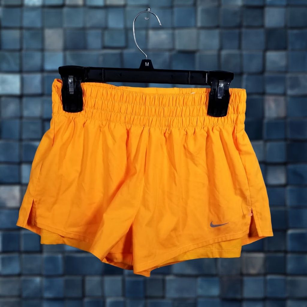 Nike Nike One DX6642-675 Dri-FIT Shorts Womens S Yellow Athletic, Running, Gym, 3 in Inseam, Moisture Wicking, Breathable, Lined Size 28" / US 6 / IT 42 - 1 Thumbnail