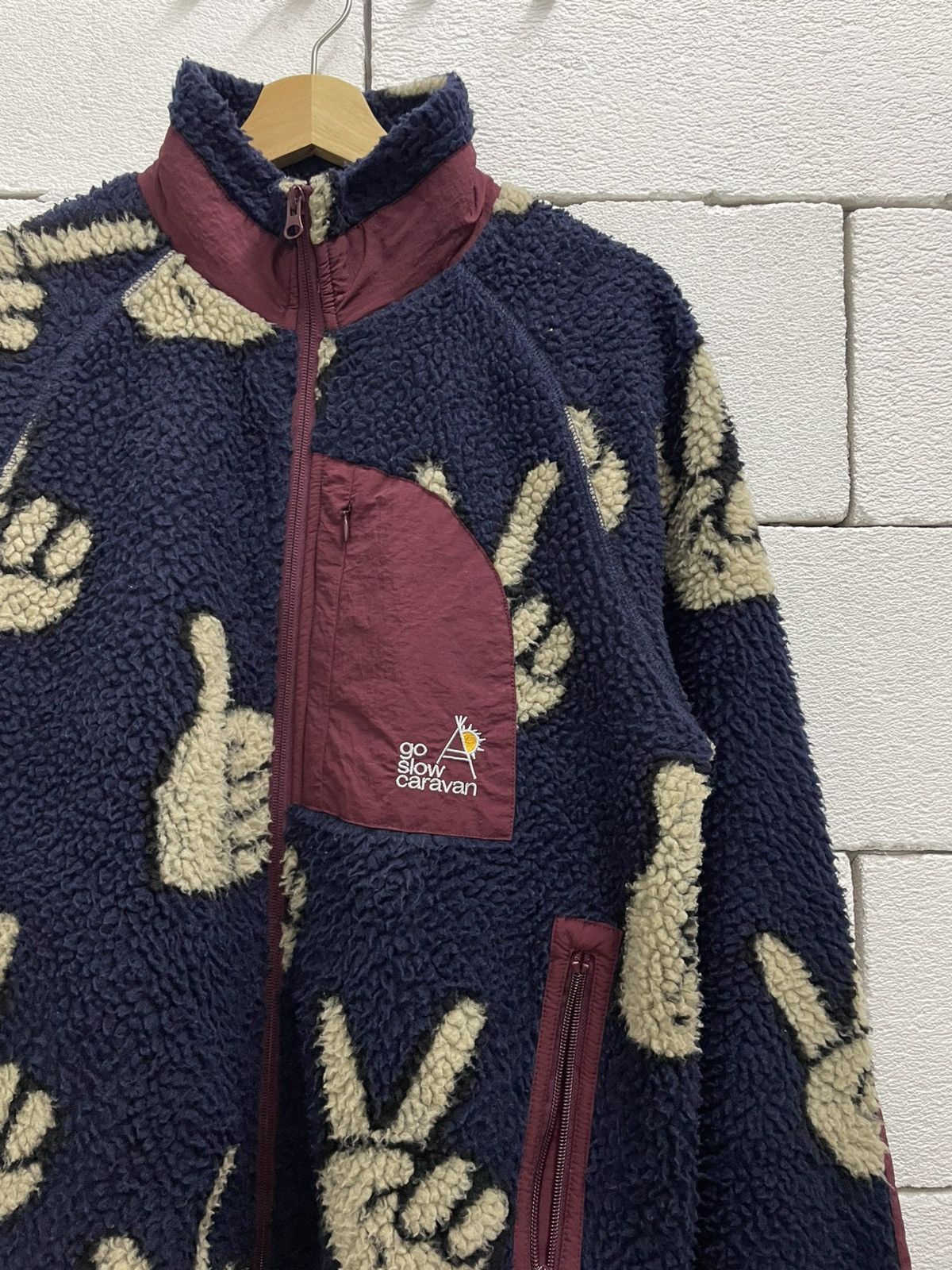 Vintage Vintage 90s Go Slow Caravan Deep Pile Retro X Fleece Jackets Size US L / EU 52-54 / 3 - 4 Thumbnail