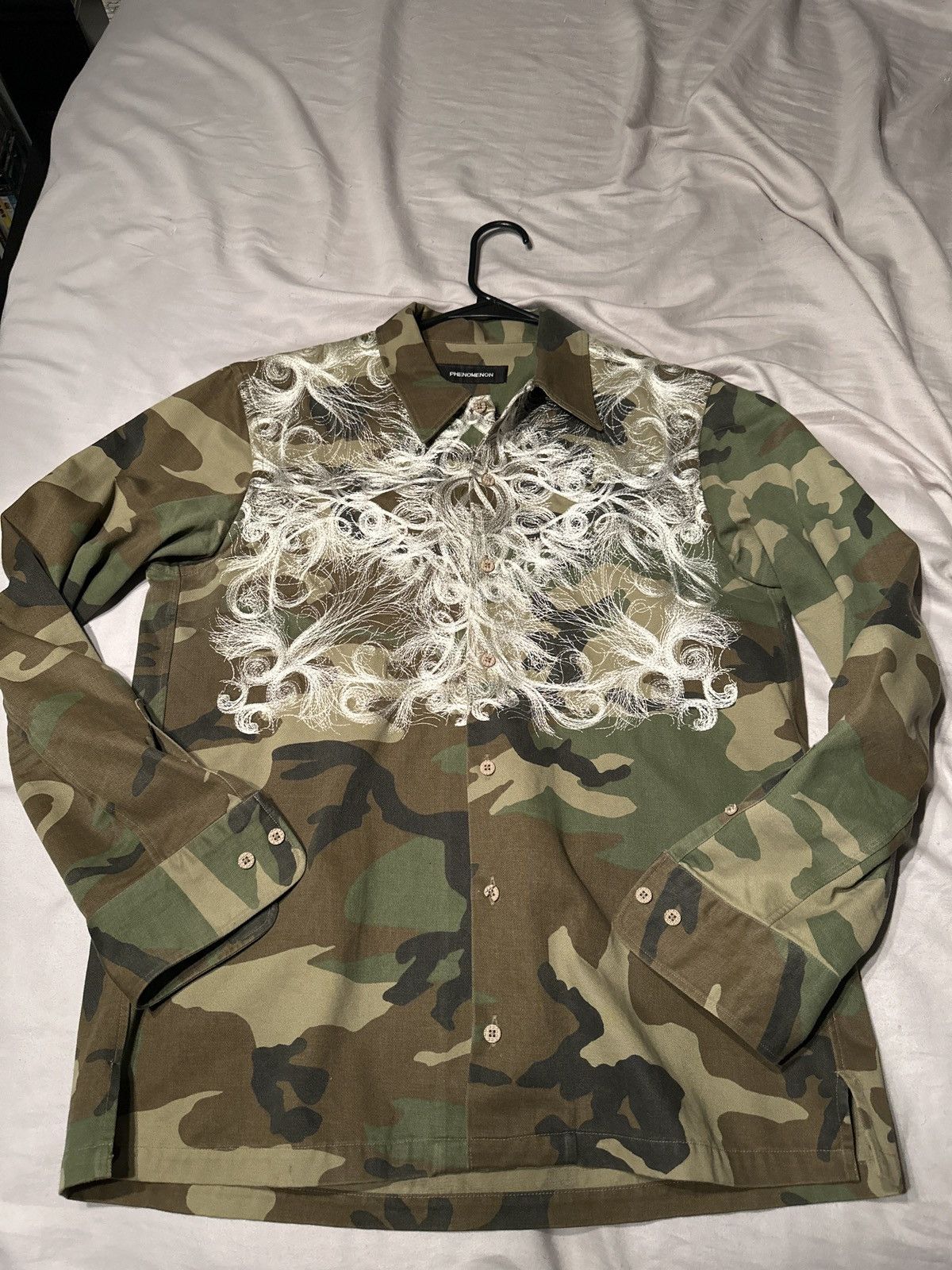 image of Phenomenon Camo Button Up in Green, Men's (Size XL)