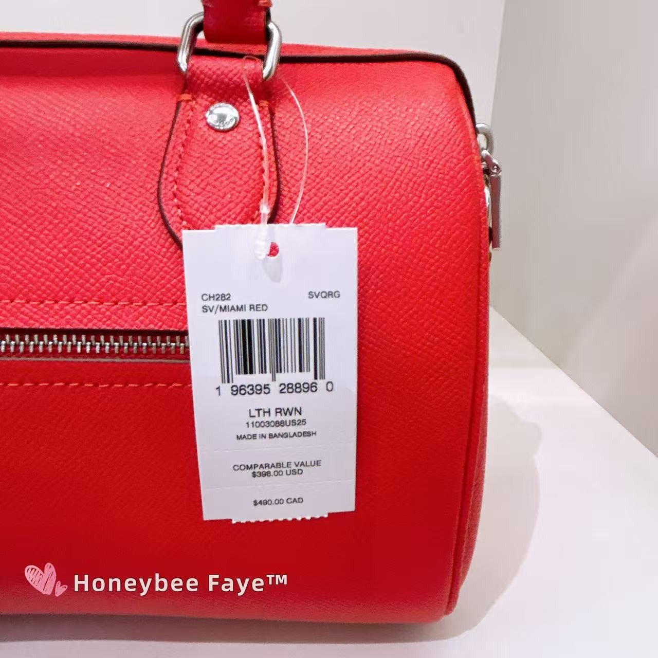 Coach NWT Coach Rowan Satchel CH282 Sliver/ Miami Red Size ONE SIZE - 7 Thumbnail