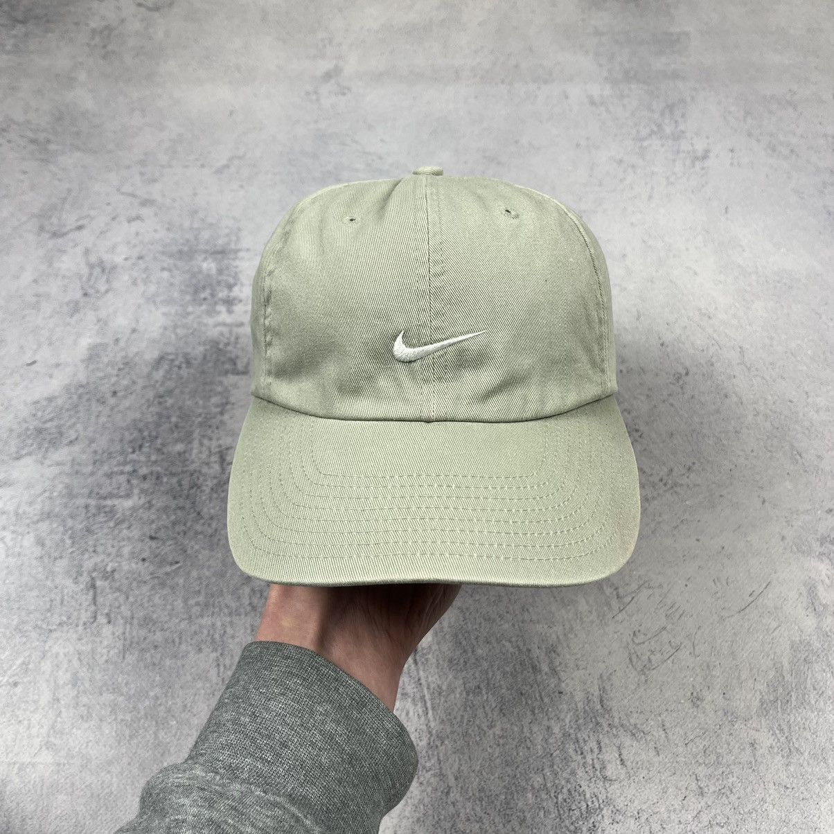 Nike × Vintage Vintage Nike swoosh y2k cream cap 90’s Size ONE SIZE - 2 Thumbnail