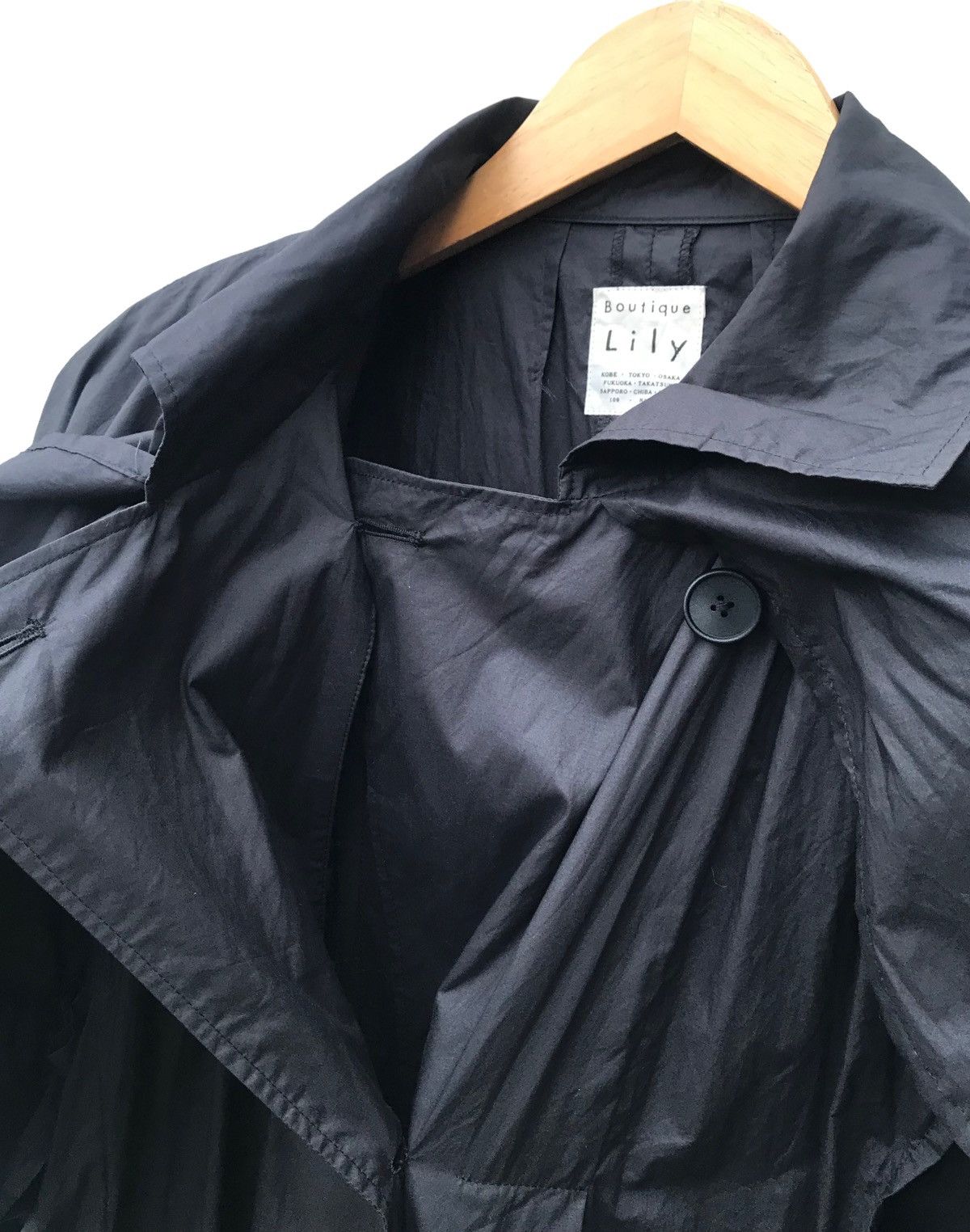 Japanese Brand Boutique Lily Women Cotton Trench Coat Parachute Jacket Size L / US 10 / IT 46 - 4 Thumbnail