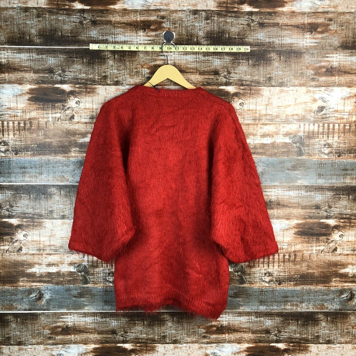 Homespun Knitwear × Japanese Brand Japanese Brand Red Mohair Cardigan #A2295 Size XL / US 12-14 / IT 48-50 - 10 Thumbnail