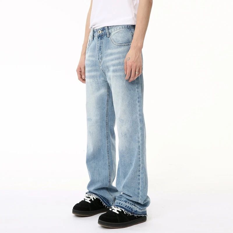 Jean × Vintage Washing Straight Zipper Jeans Size US 31 - 1 Thumbnail