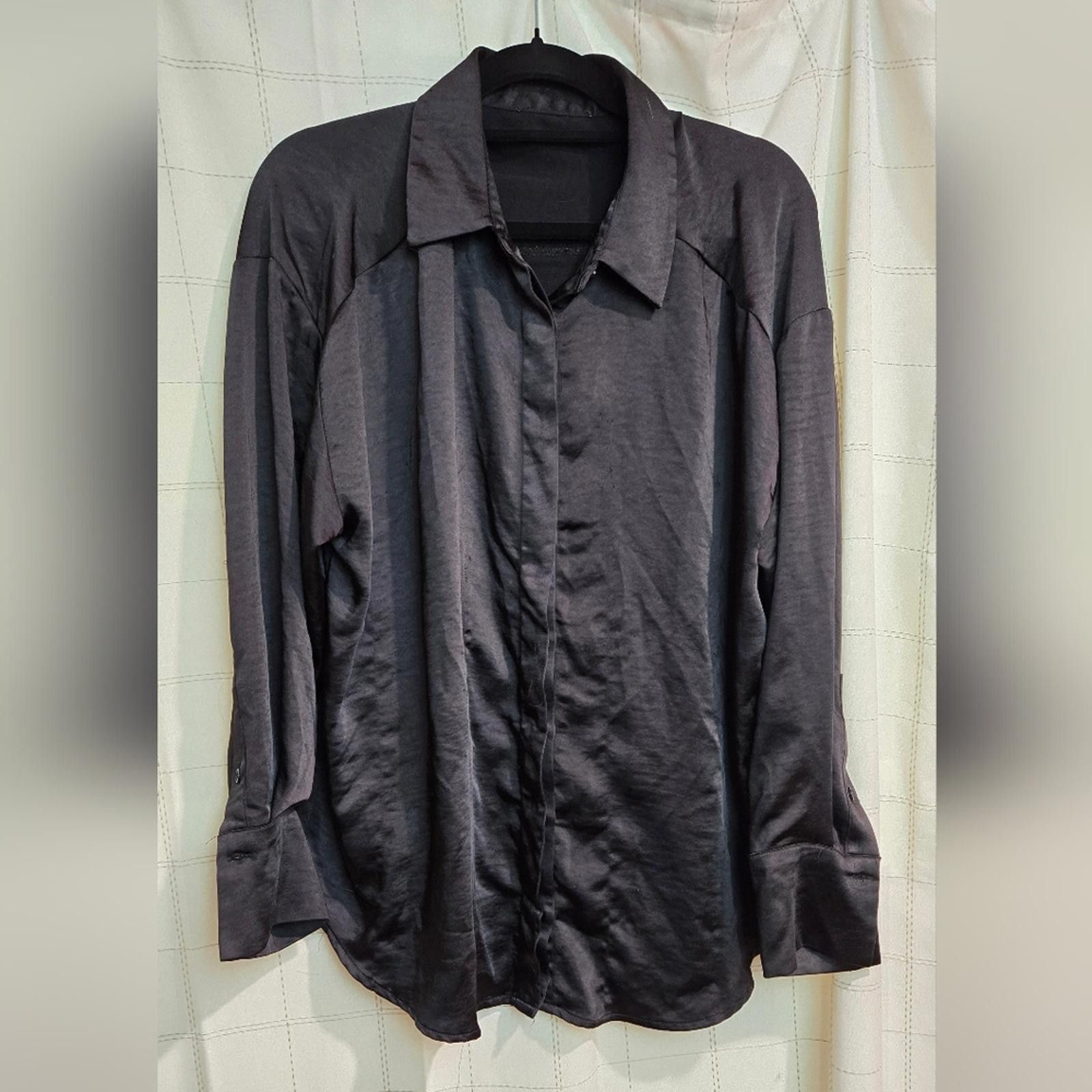 Other Silky Black Button Down Size XL / US 12-14 / IT 48-50 - 1 Thumbnail