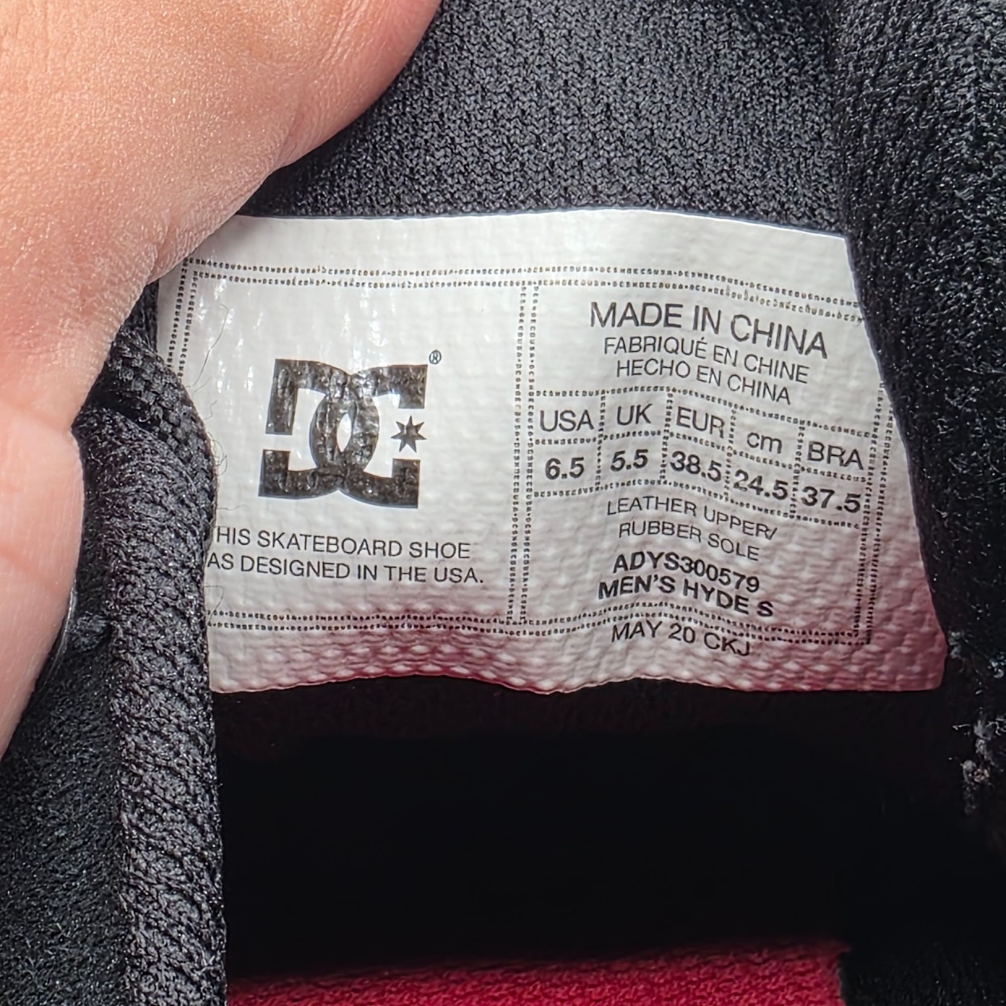 DC DC Shoes Hyde S Mens Size 6.5 Black Sneaker Shoes Casual Ska Size US 6.5 / EU 39-40 - 7 Thumbnail