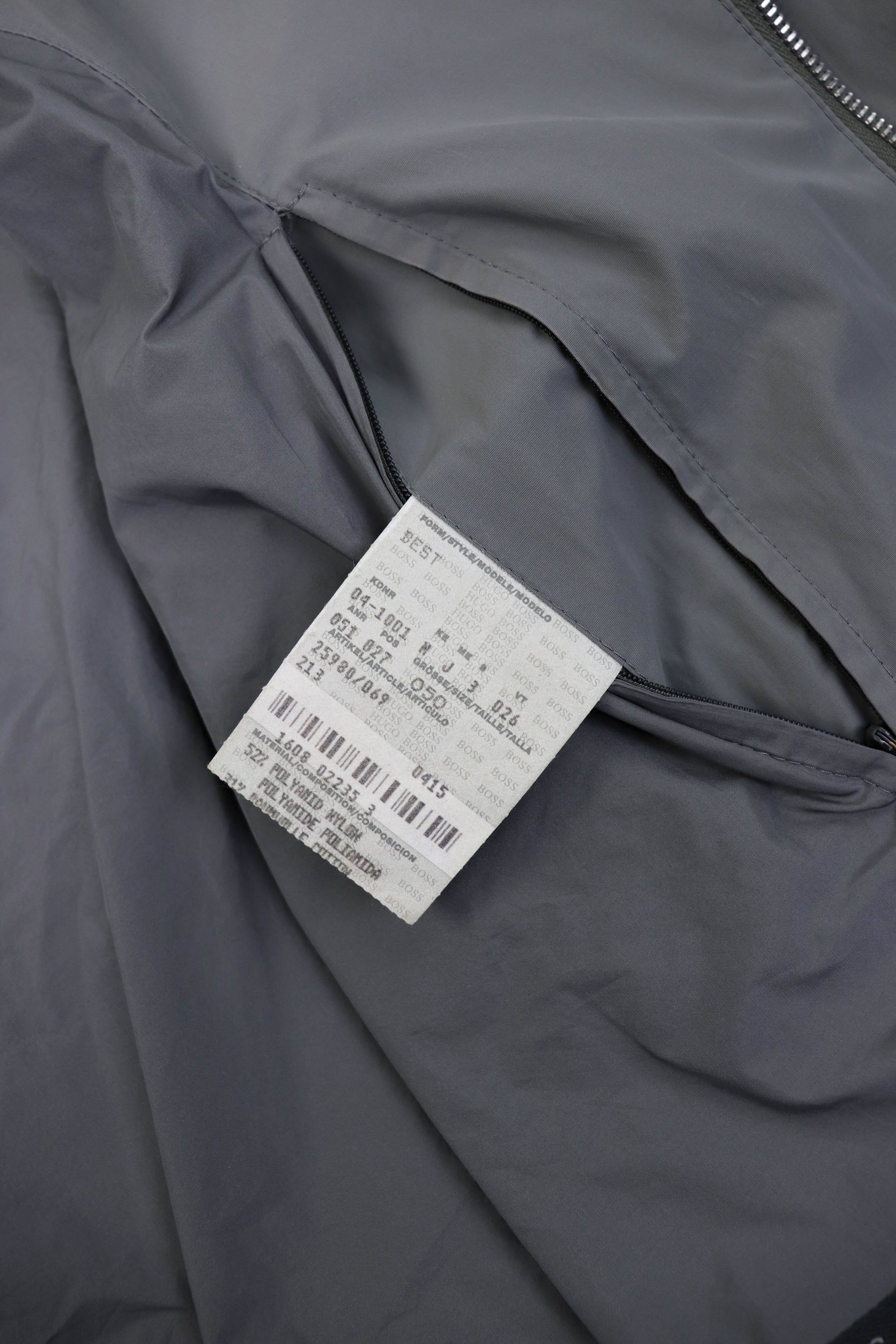Hugo Boss 00s Vintage Hugo Boss "BEST" Silver Gray Nylon Zip Jacket Size US M / EU 48-50 / 2 - 11 Thumbnail