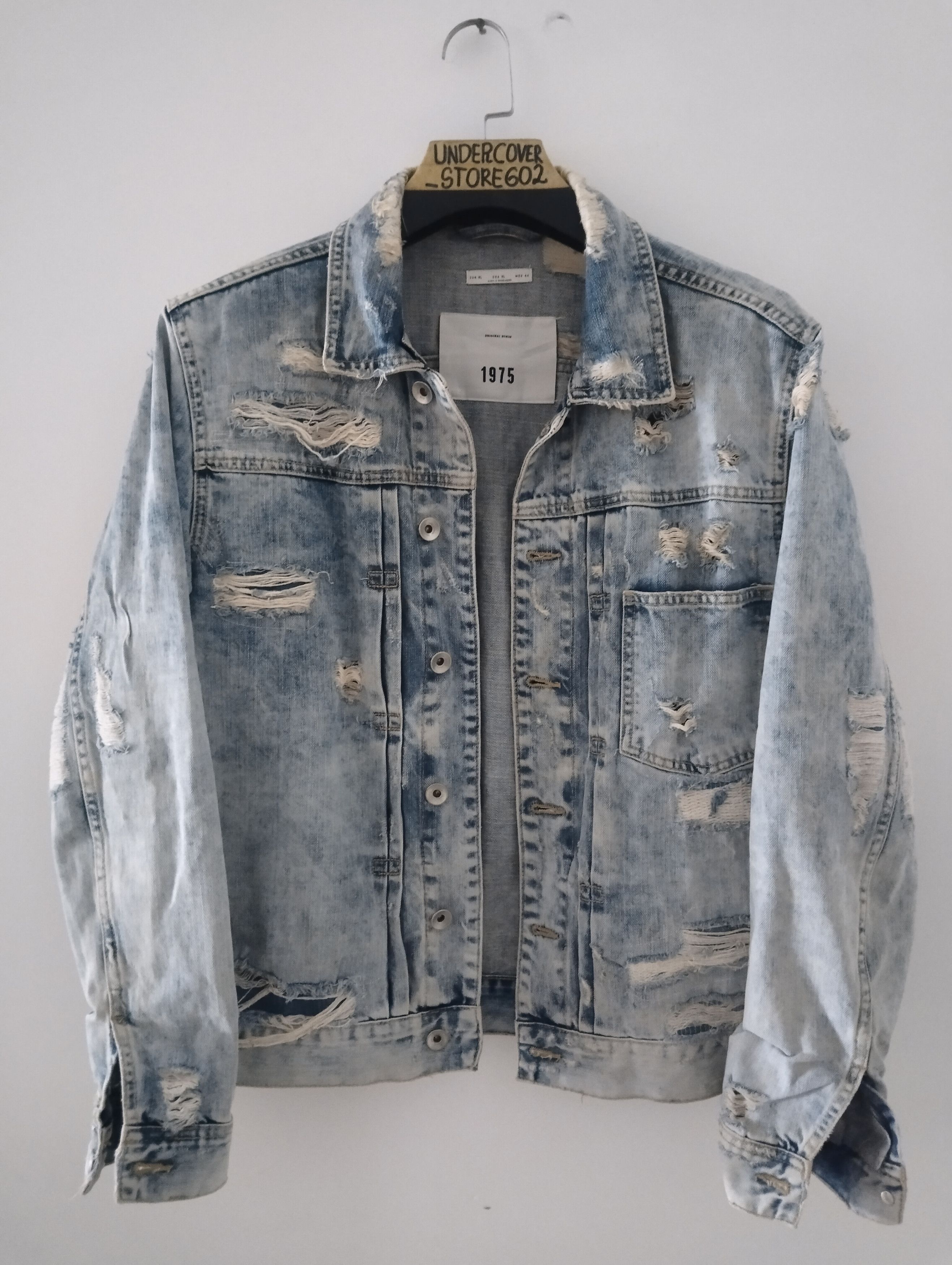 Zara 🔥Rare Distressed Trashed Denim Jacket by ZARA Size US XL / EU 56 / 4 - 1 Thumbnail