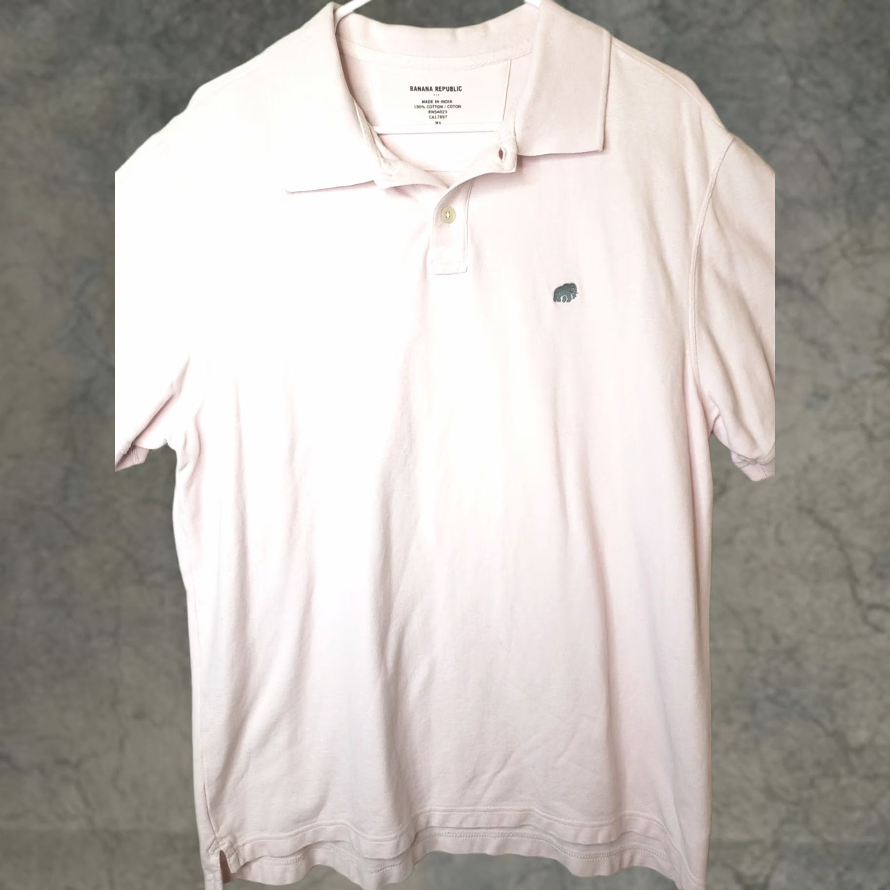 Banana Republic Banana Republic Polo Shirt Men XL Pink Short Sleeve Pocket Heathered 100% Cotton Knit Shirt Casual Workwear Golf Logo Modern Classic Mens Size US XL / EU 56 / 4 - 1 Thumbnail