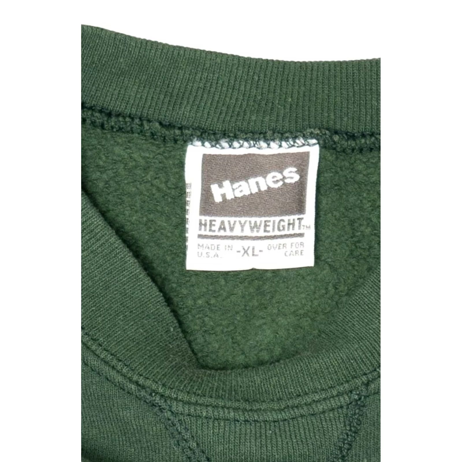 Hanes Green Hanes Green Teddy Bear With Bow Sweatshirt X-Large USA Cotton / Polyester 2010s Vintage Mens Size US XL / EU 56 / 4 - 3 Thumbnail