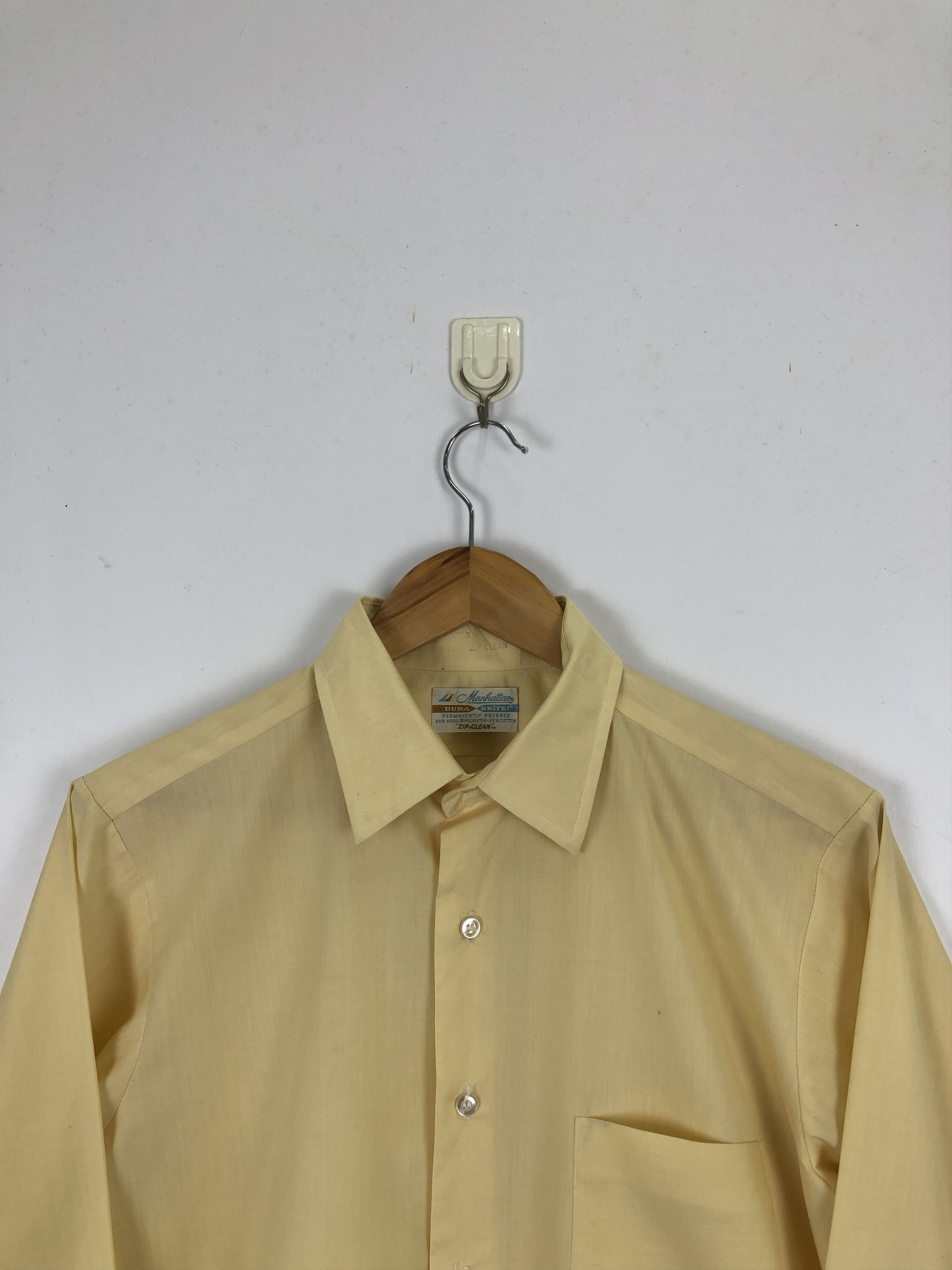 Manhattan Portage × Vintage Vintage 70s Manhattan Plain Button Up Shirt TA0454 Size US L / EU 52-54 / 3 - 2 Thumbnail