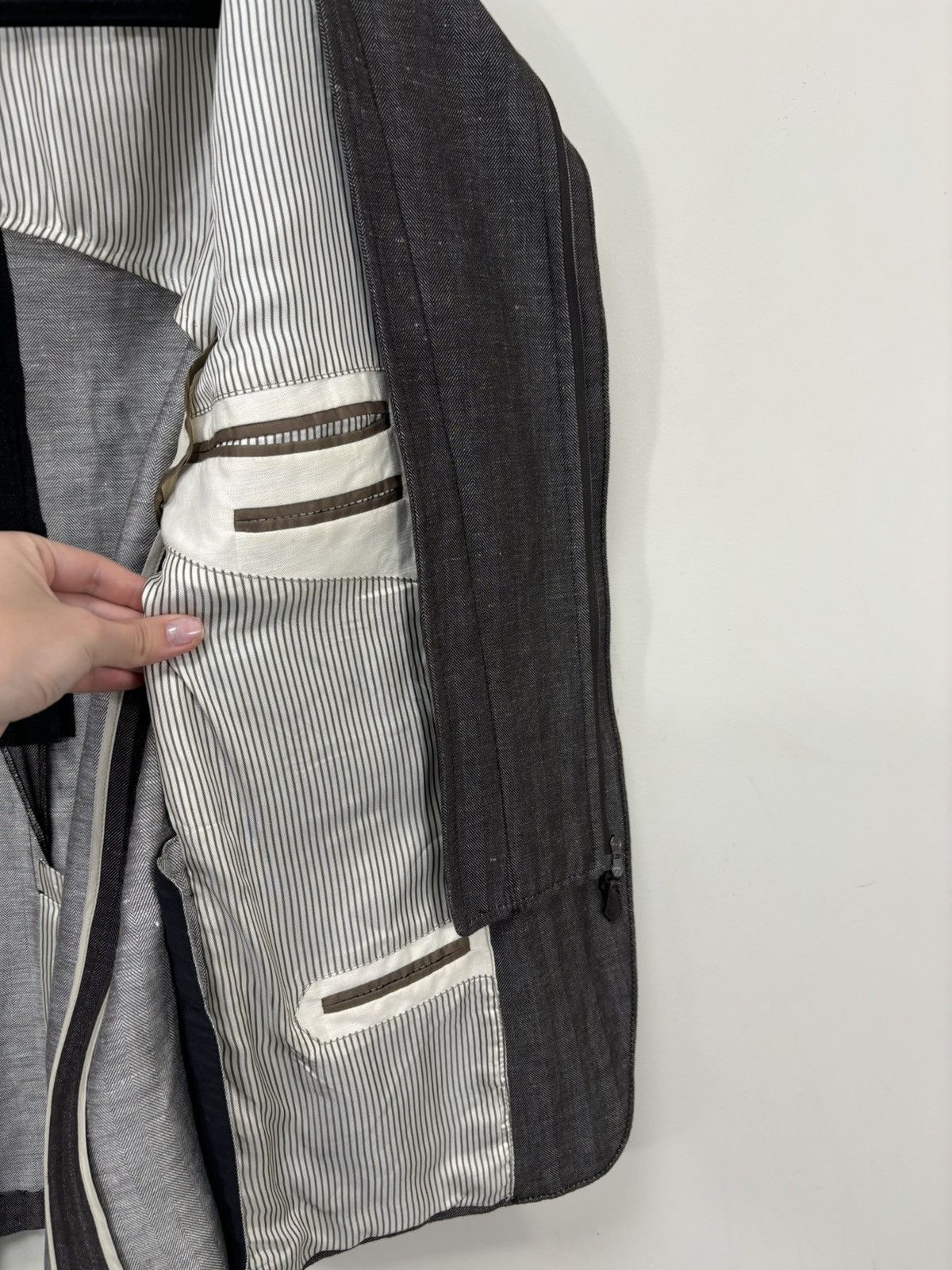 Corneliani Corneliani ID Men’s Double Cotton Linen Blazer Sport Jacket Size US M / EU 48-50 / 2 - 17 Thumbnail