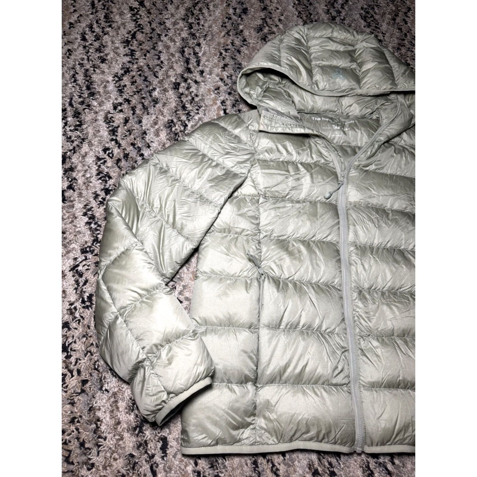 TNA Tna Jacket Womens The New Little Puff Hood Zip Up Down Filled S Green Puffer Short Hooded Spring Fall Winter Womens Size S / US 4 / IT 40 - 3 Thumbnail