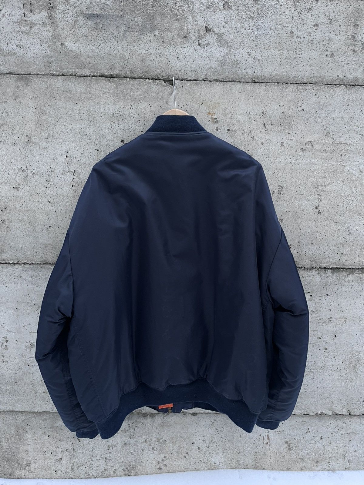 Alpha Industries 90s Korean Reversible Baggy Navy Bomber Winter Jacket Vtg Size US XL / EU 56 / 4 - 4 Thumbnail