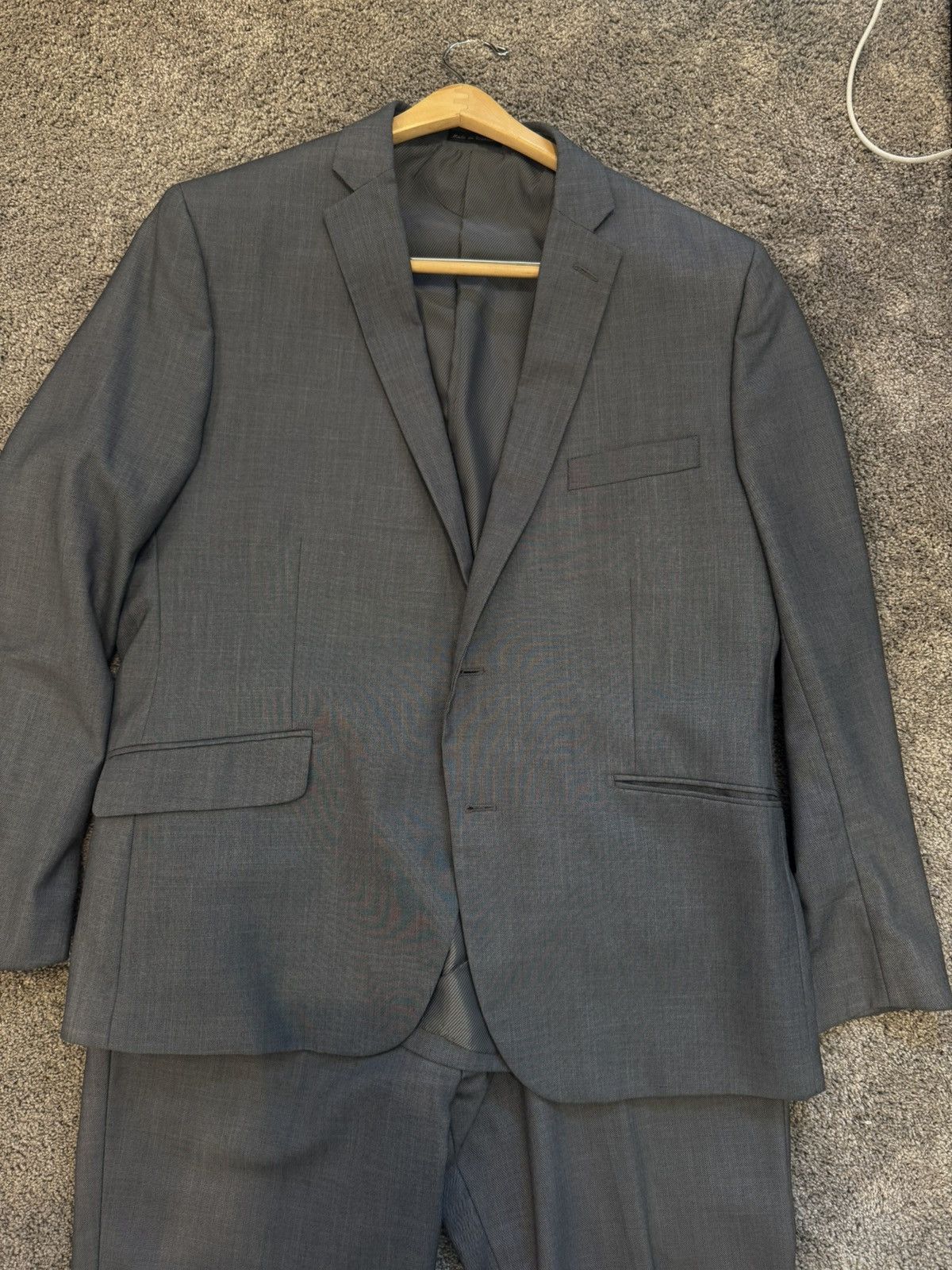 Van Heusen Van Heusen Flex Classic Men’s Suit 46RJacket 38x32Pants Grey Size 46R - 4 Thumbnail