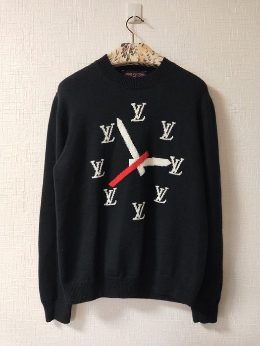 Louis Vuitton Intarsia Clock Logo Sweater