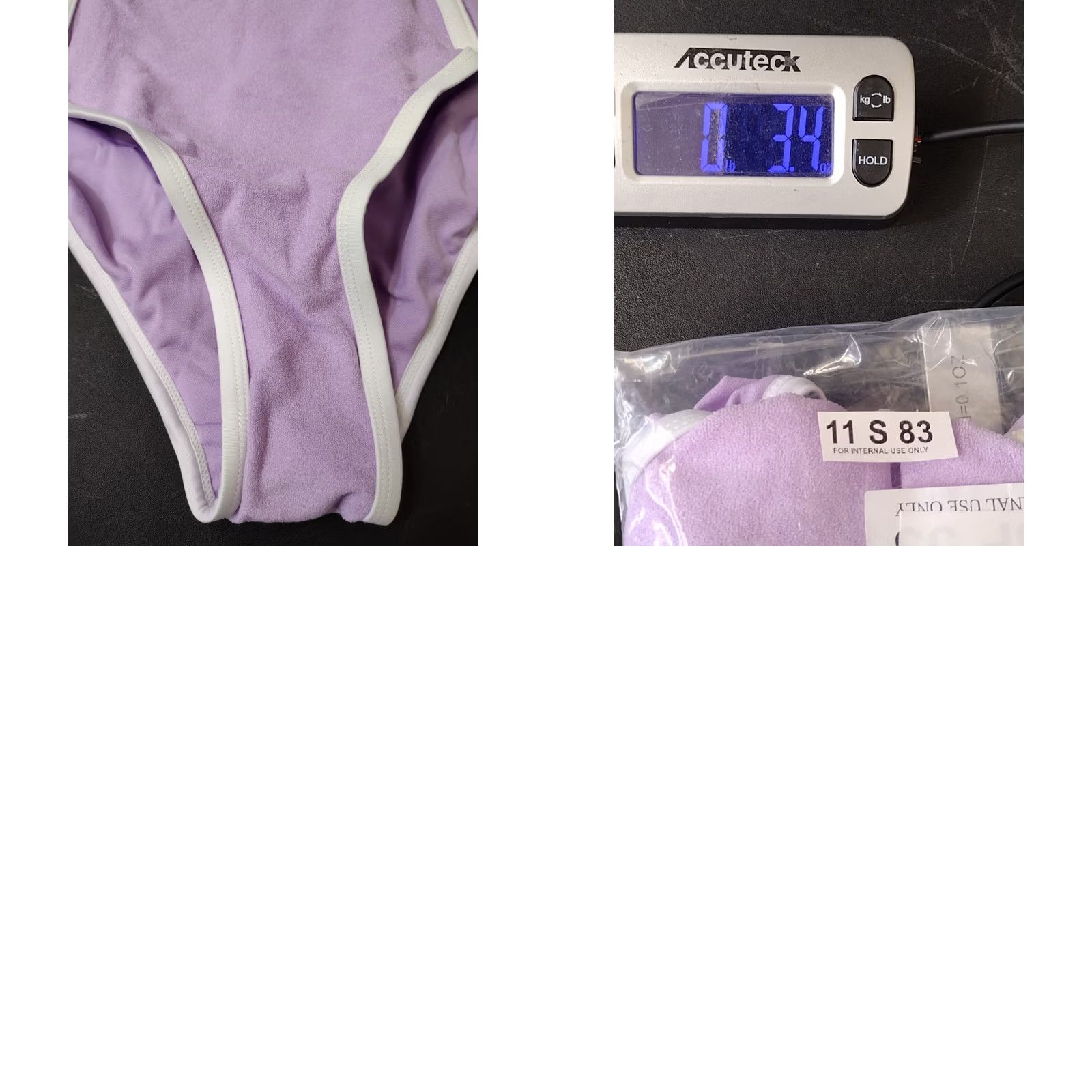 Vintage Kona Sol Bikini Bottom Women Size M Terry Cloth Bandeau Light purple Bathing Suit Bottom Purple Solid Beach 90s Size 32" / US 10 / IT 46 - 8 Thumbnail