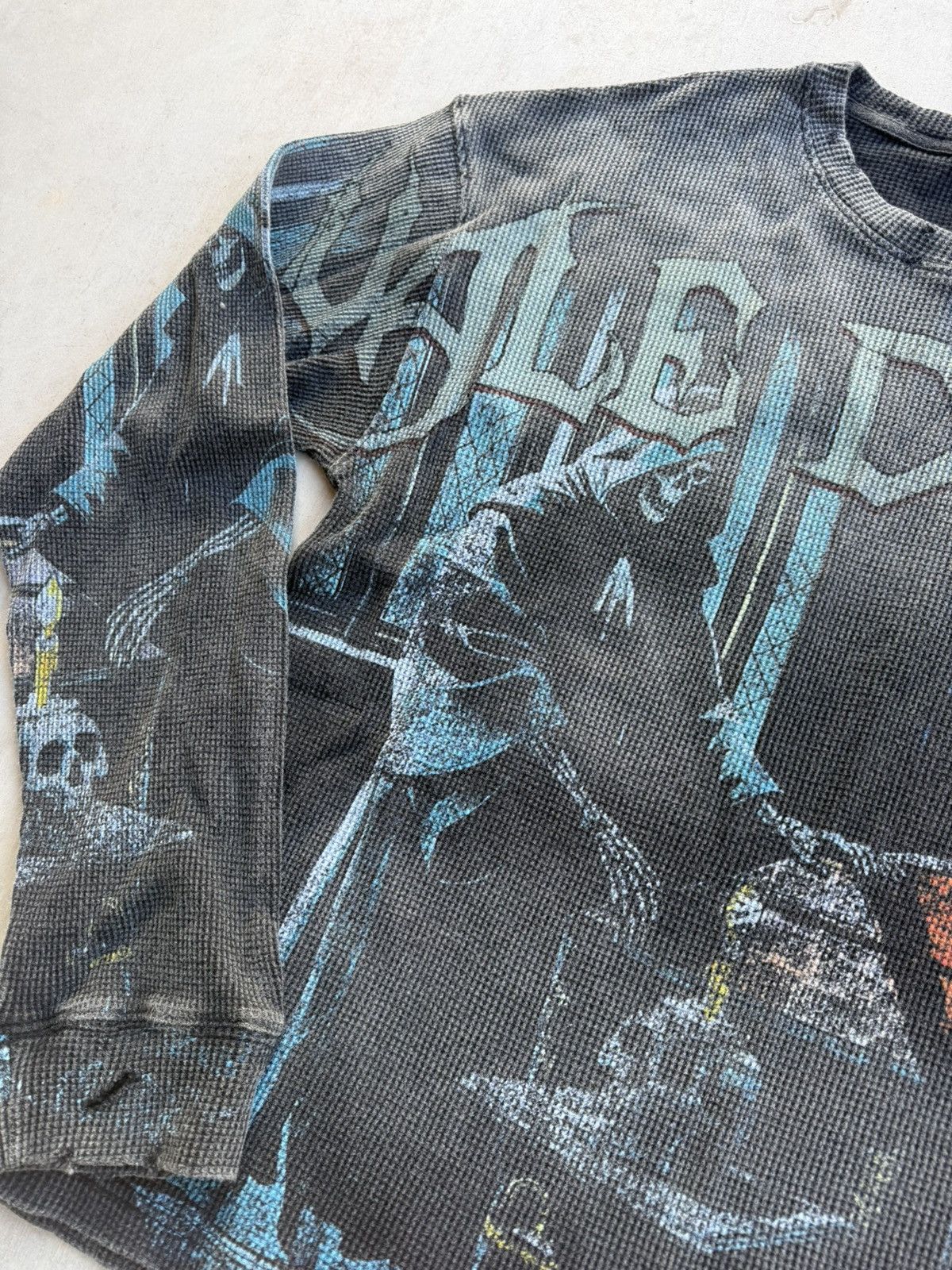 Vale Vale Forever RIP Thermal AOP Long Sleeve – Washed Black (L) Size US L / EU 52-54 / 3 - 4 Thumbnail