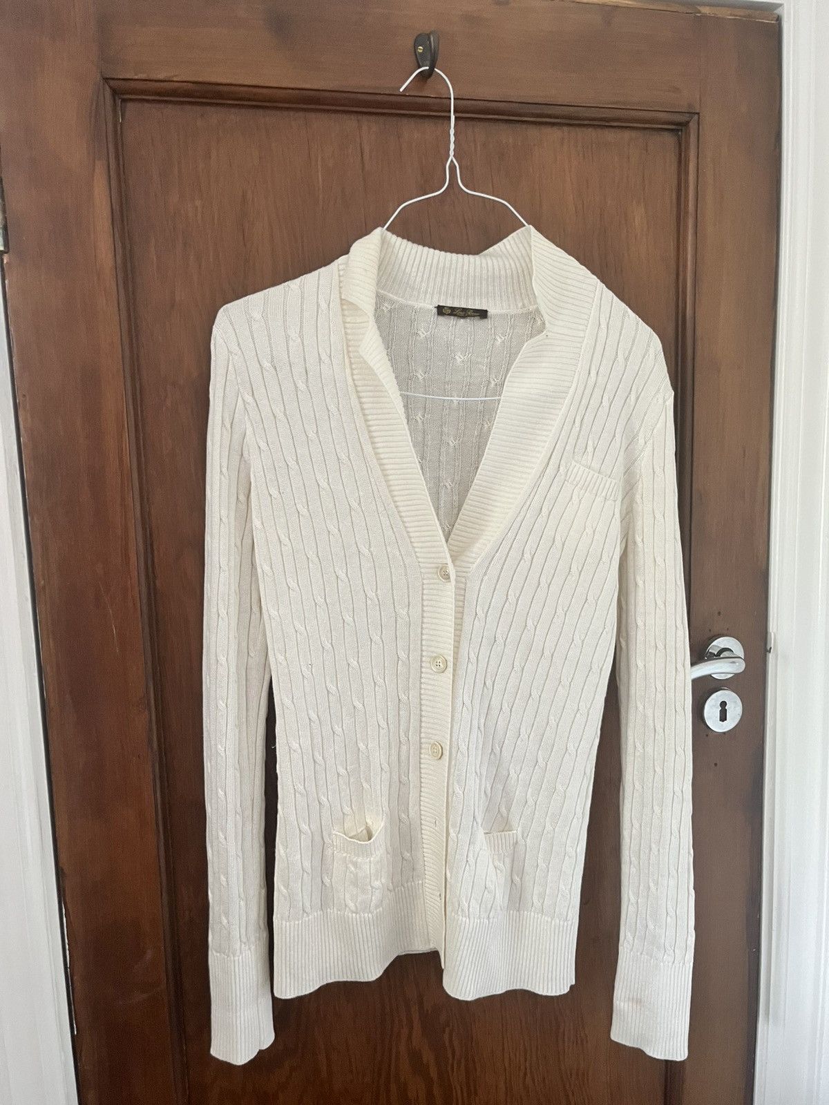 Loro Piana Loro Piana cream cardigan size 42/10 Size M / US 6-8 / IT 42-44 - 1 Thumbnail
