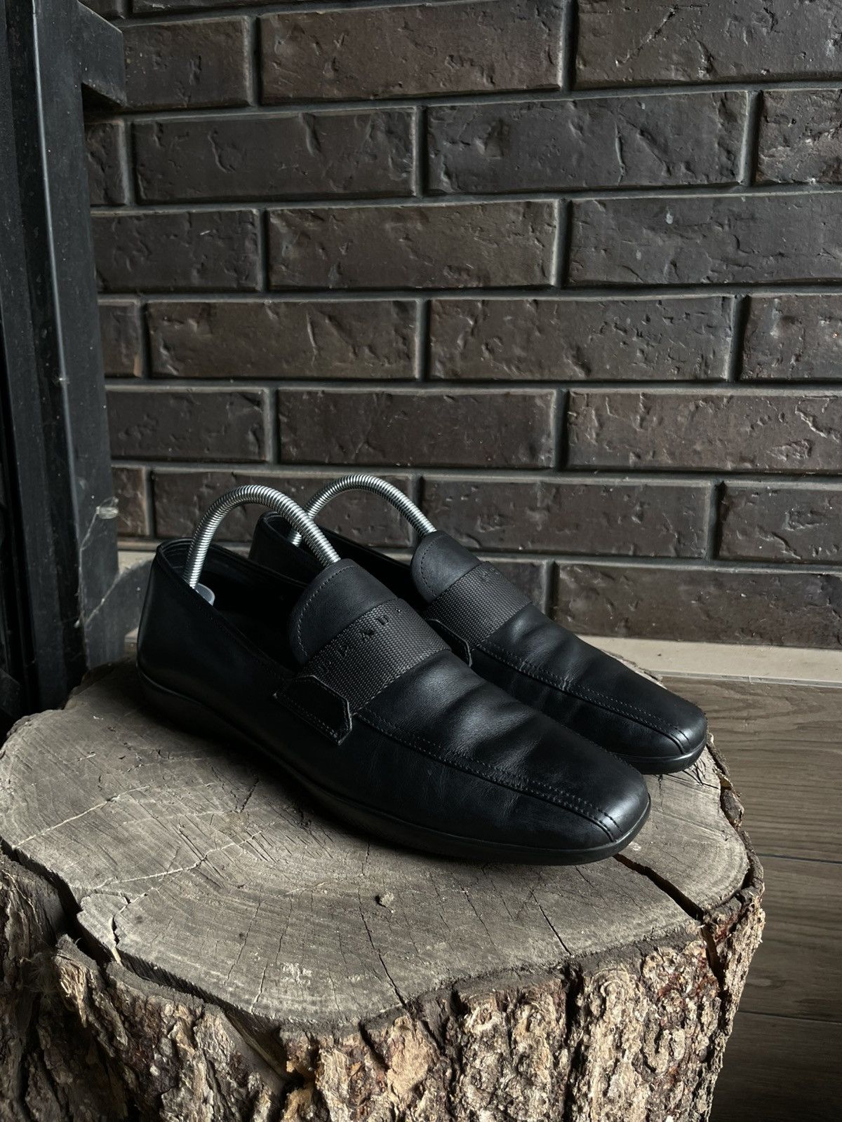 archive prada sport leather loafer