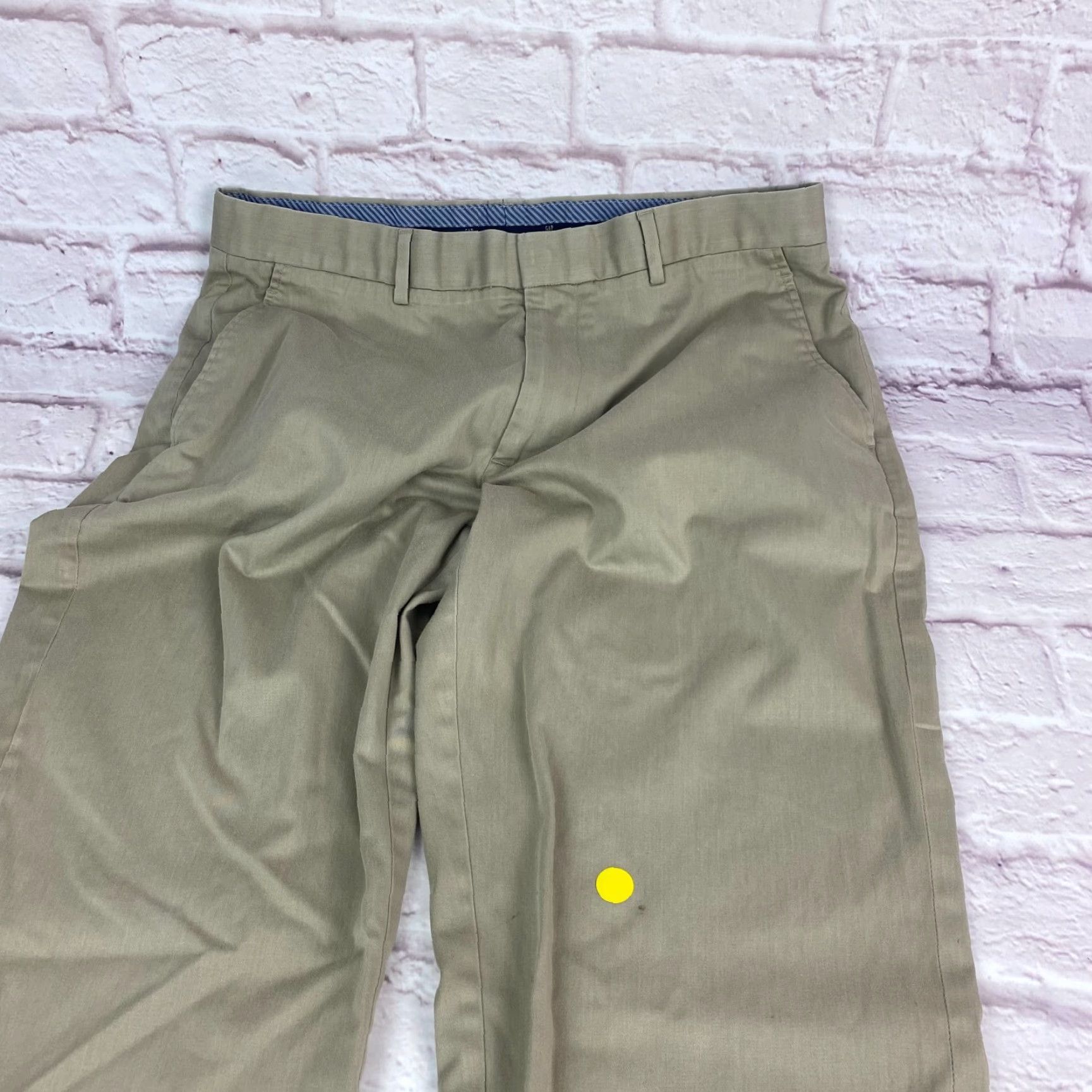 Gap GAP Mens Khaki Work Pants 34 x 34 Chino Tailored Straight Fit Mid Rise Classic Size US 34 / EU 50 - 3 Thumbnail