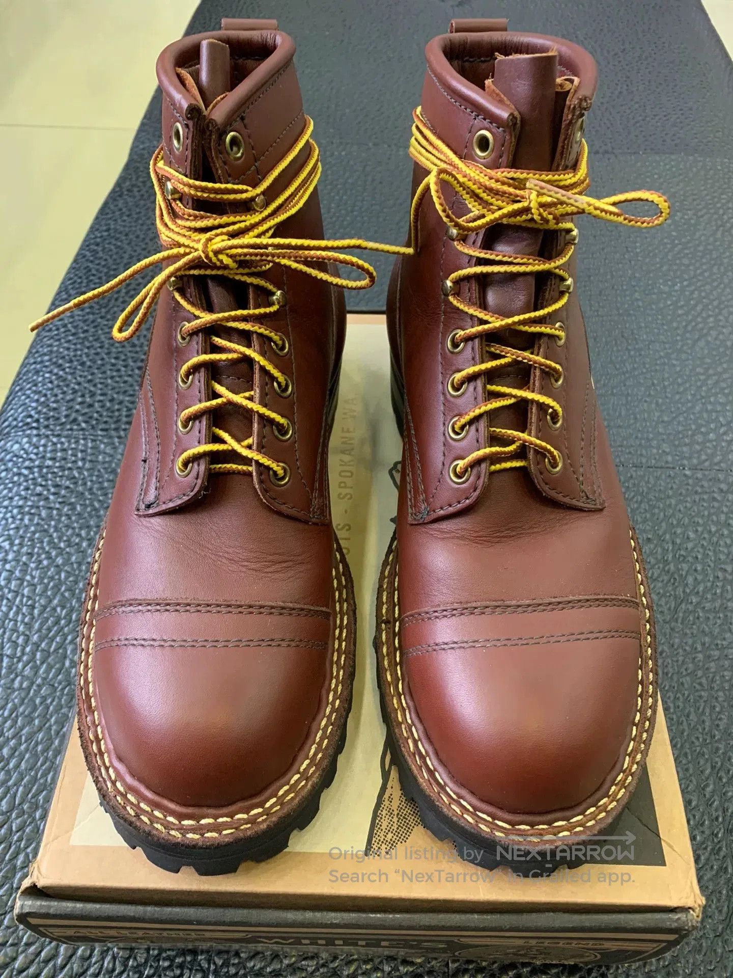 White's Boots whites boots vintage work shoes brown leather. Size US 8 / EU 41 - 1 Thumbnail