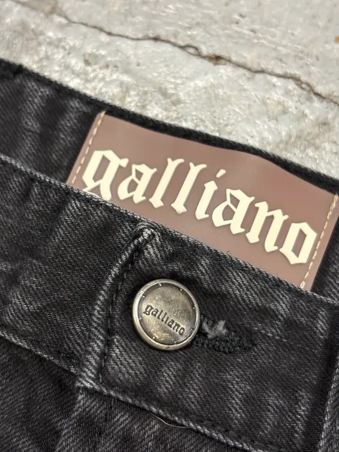 John Galliano SS2014 John Galliano Black Magazine Denim Washed Jeans Size US 31 - 7 Thumbnail