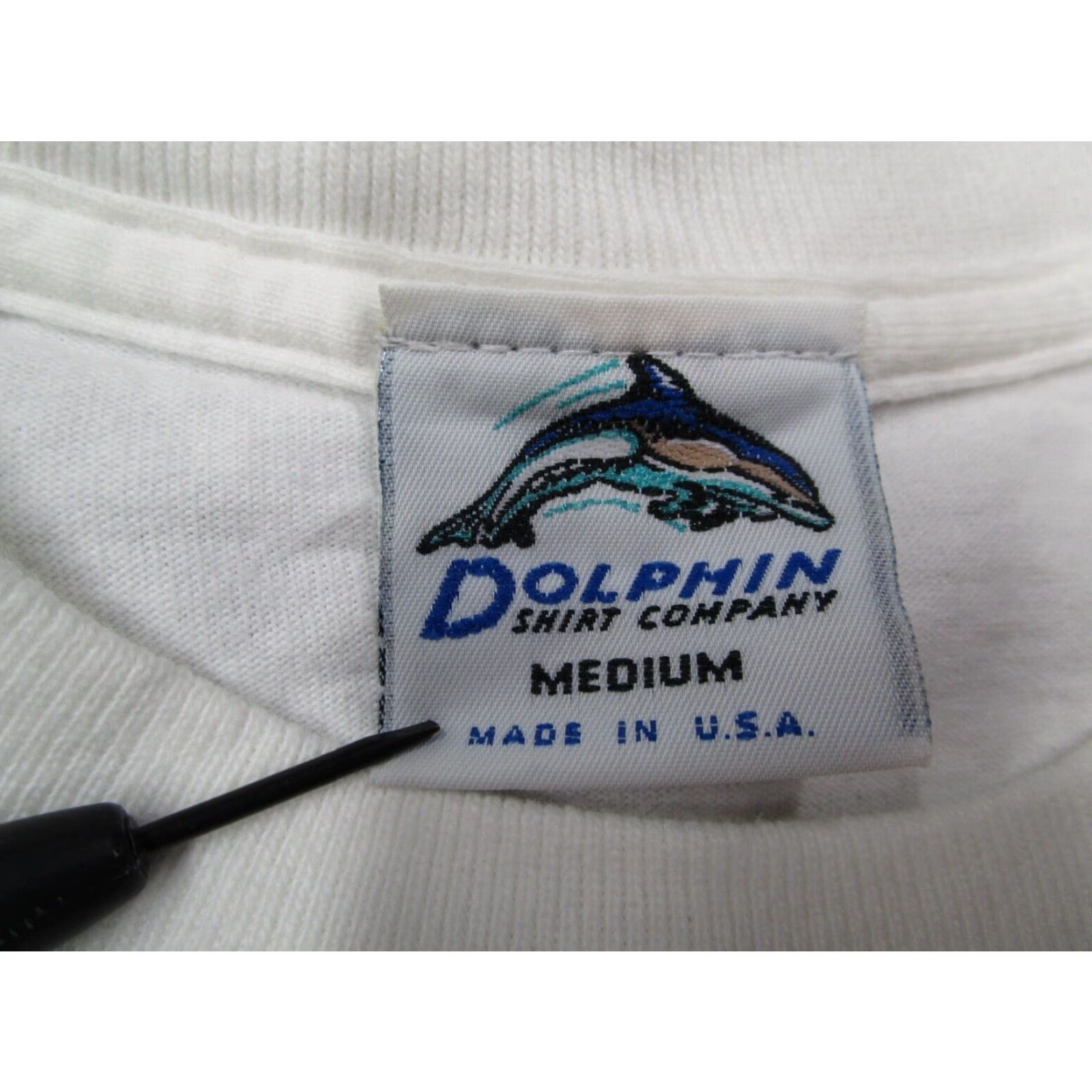 Vintage VINTAGE Dolphin Shirt Company Graphic T-Shirt Mens Medium White 90s Retro Beach Morro Bay Size US M / EU 48-50 / 2 - 3 Thumbnail