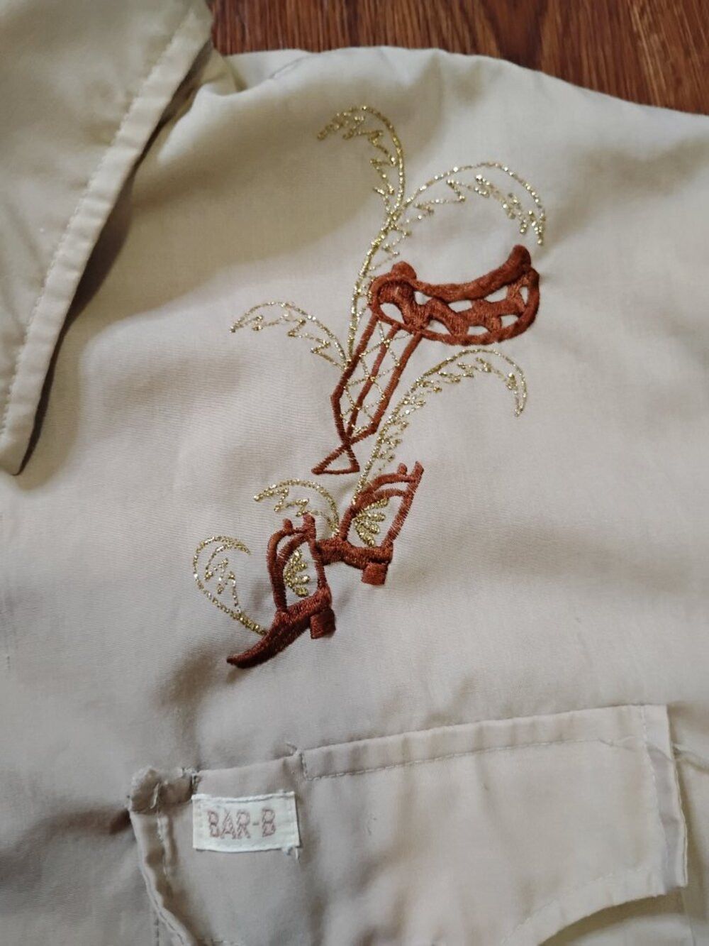Other Vintage Bar B Cowboy Boots Western Pearl Snap Shirt Size US XL / EU 56 / 4 - 3 Thumbnail