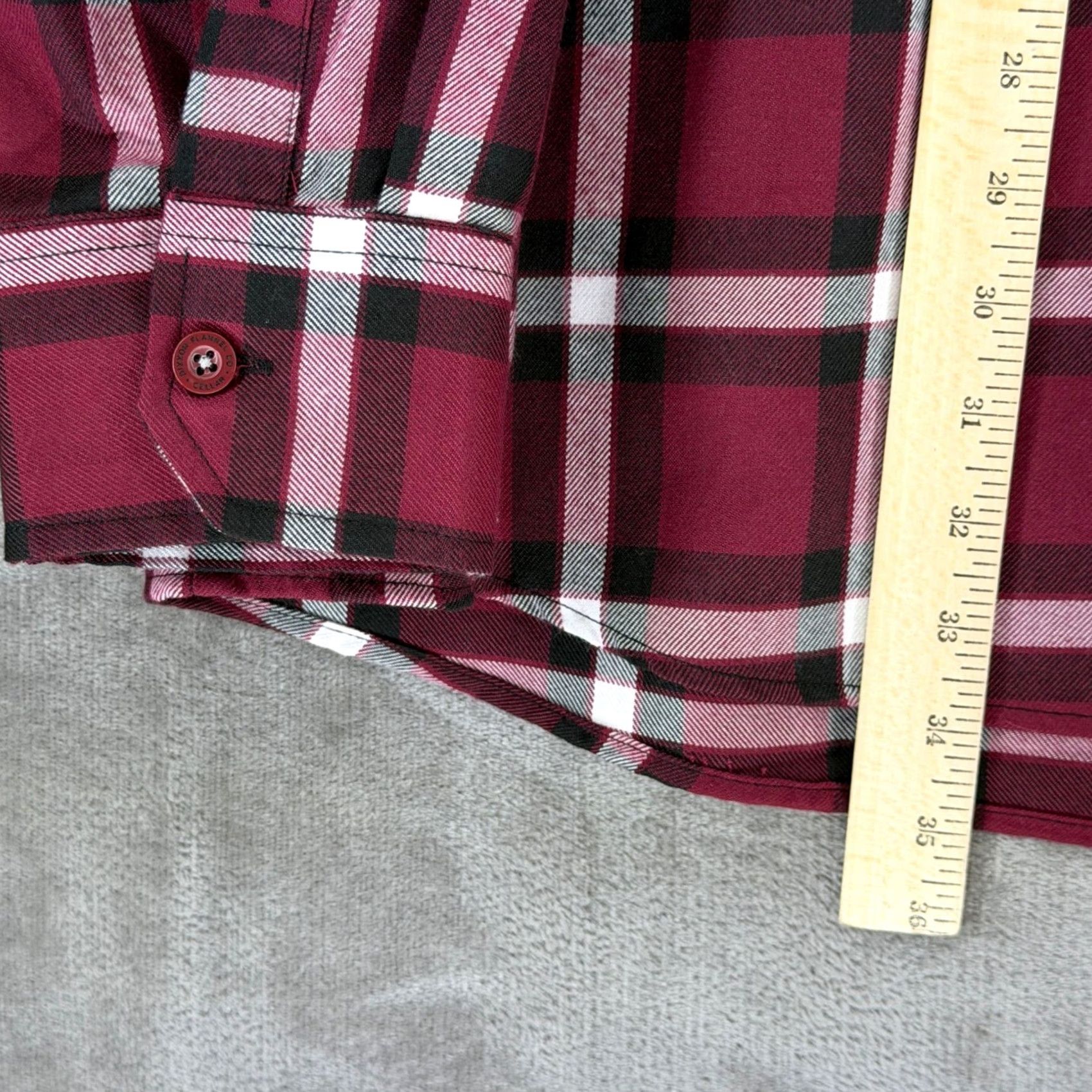 Vintage Dixxon Flannel The Cellar Plaid Shirt Mens 3XL Burgundy Black Long Sleeve Button-Up Collared Pocketed Size US XXL / EU 58 / 5 - 7 Thumbnail
