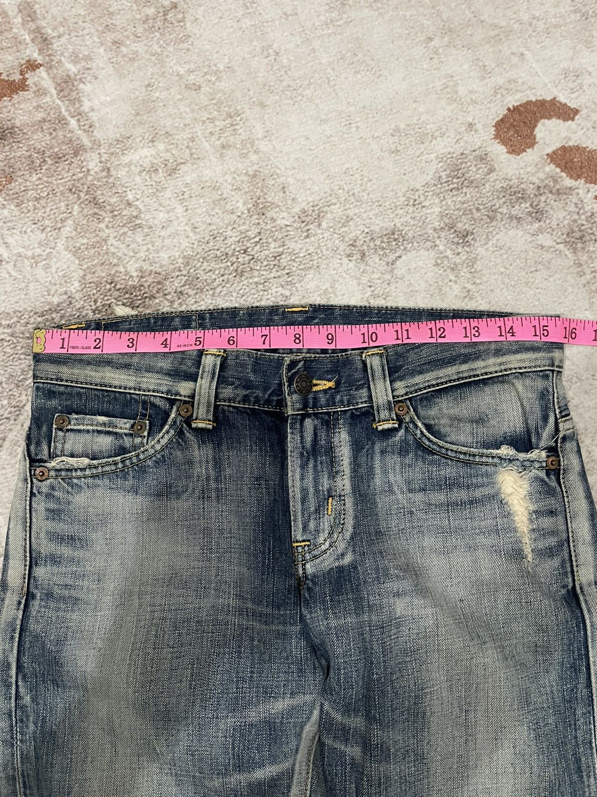 20471120 × Edwin × If Six Was Nine Vintage Thrashed Edwin 503 Flare Denim Pants Size US 31 - 9 Thumbnail