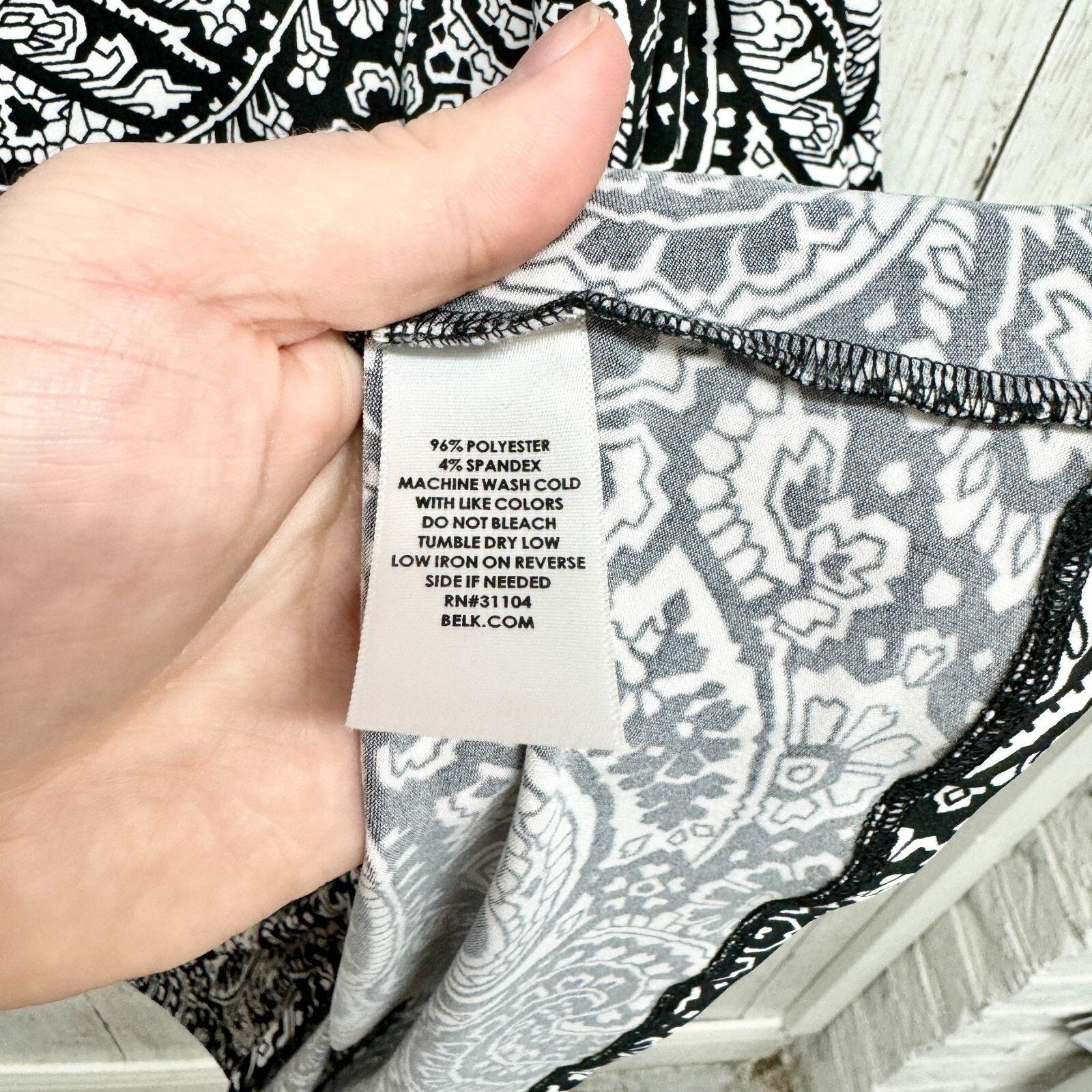 Other Kim Rogers Dress Size PL Cold Shoulder Black Paisley Mini Size L / US 10 / IT 46 - 3 Thumbnail