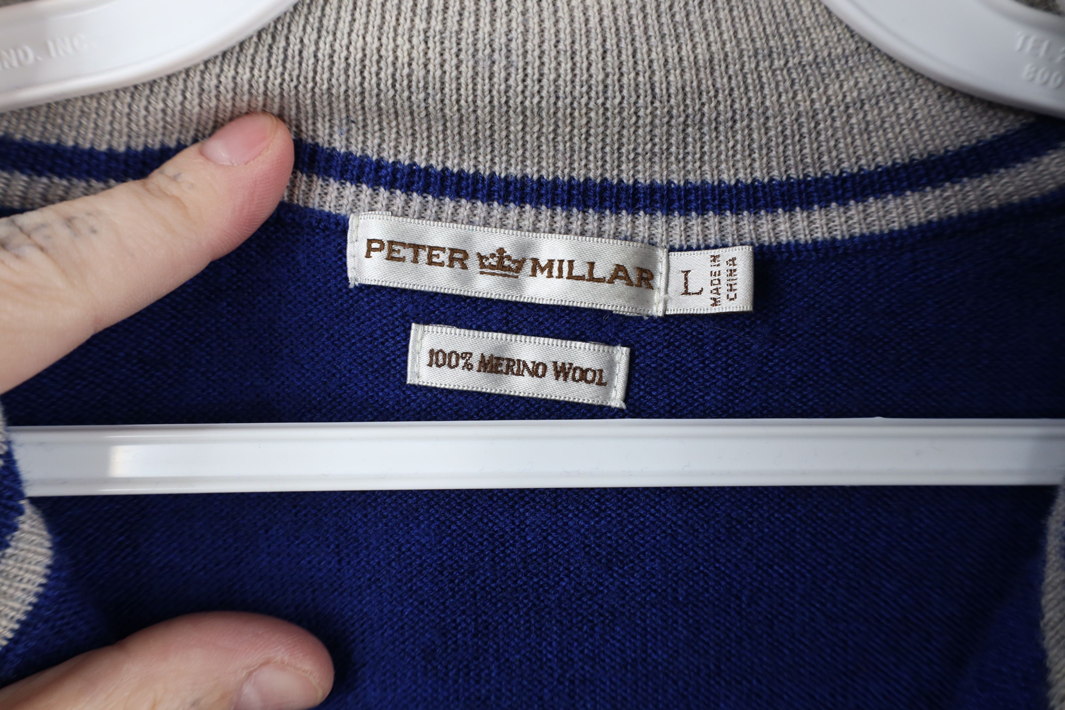 Peter Millar × Vintage Peter Millar Knit Half Zip Pullover Sweater Golfing Blue Size US L / EU 52-54 / 3 - 6 Thumbnail