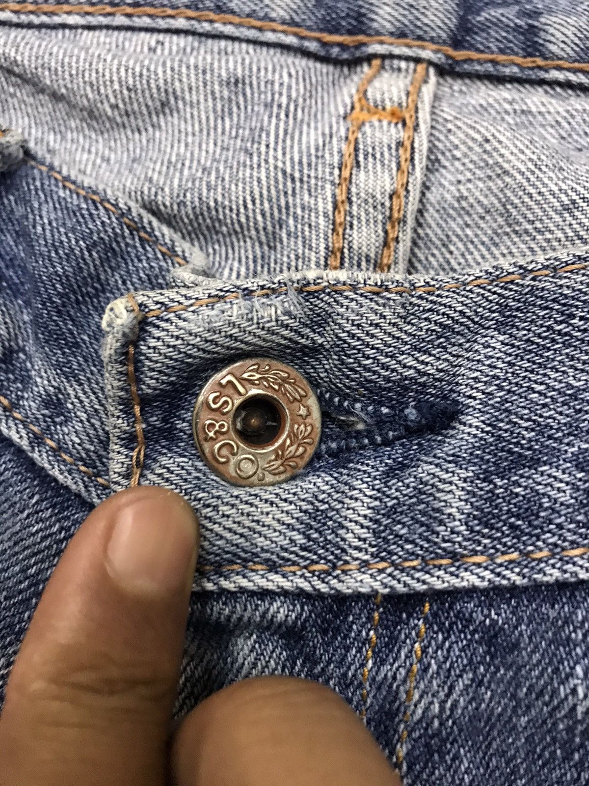 Levi's Vintage Clothing × Vintage Vintage Levis Lot 552 Straight Cut Distressed Jeans Size US 30 / EU 46 - 8 Thumbnail