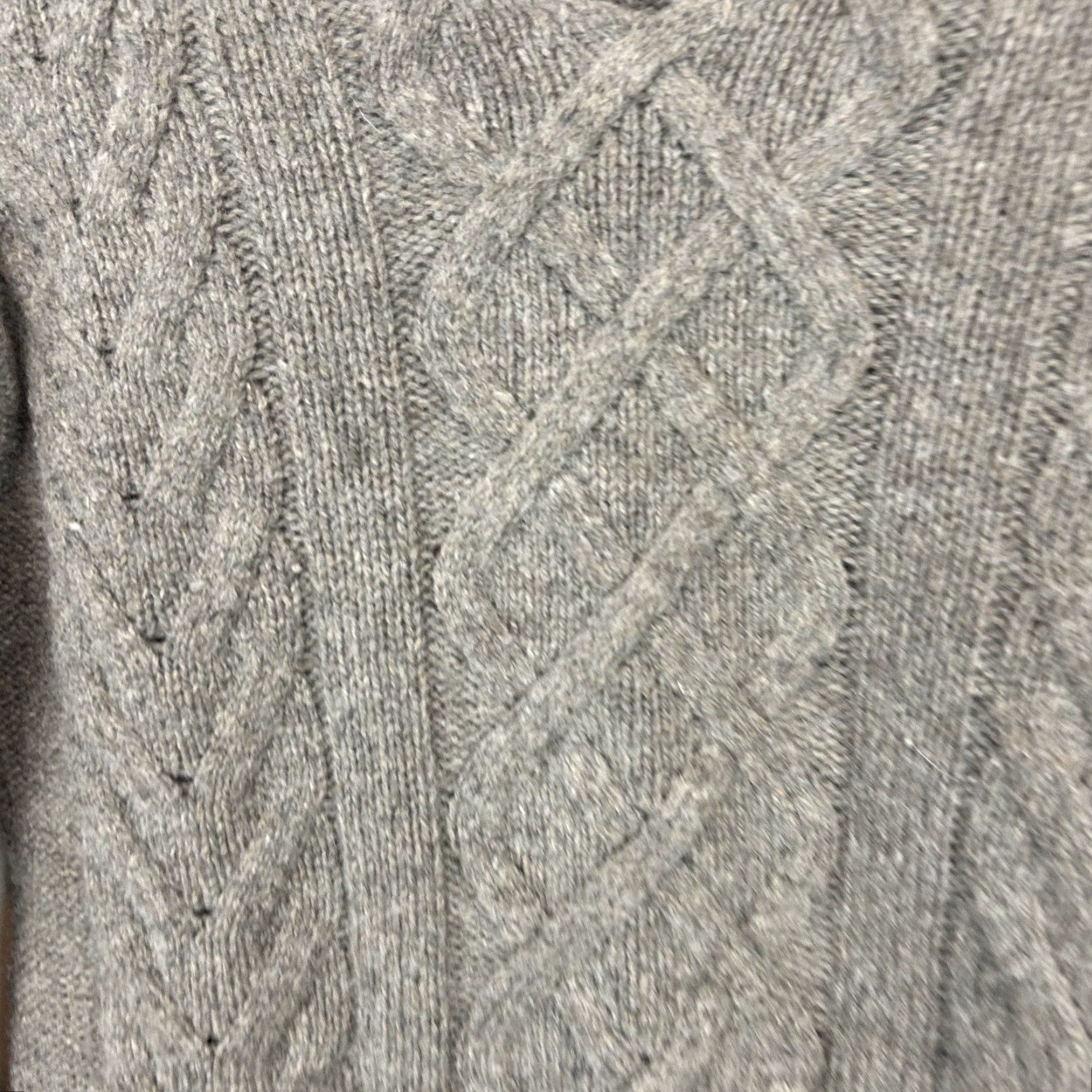 Gap Gap Womens Sweater Pullover V-Neck Knit Cable Gray S Small Wool Alpaca Cotton Blend Classic Menus? Size S / US 4 / IT 40 - 4 Thumbnail