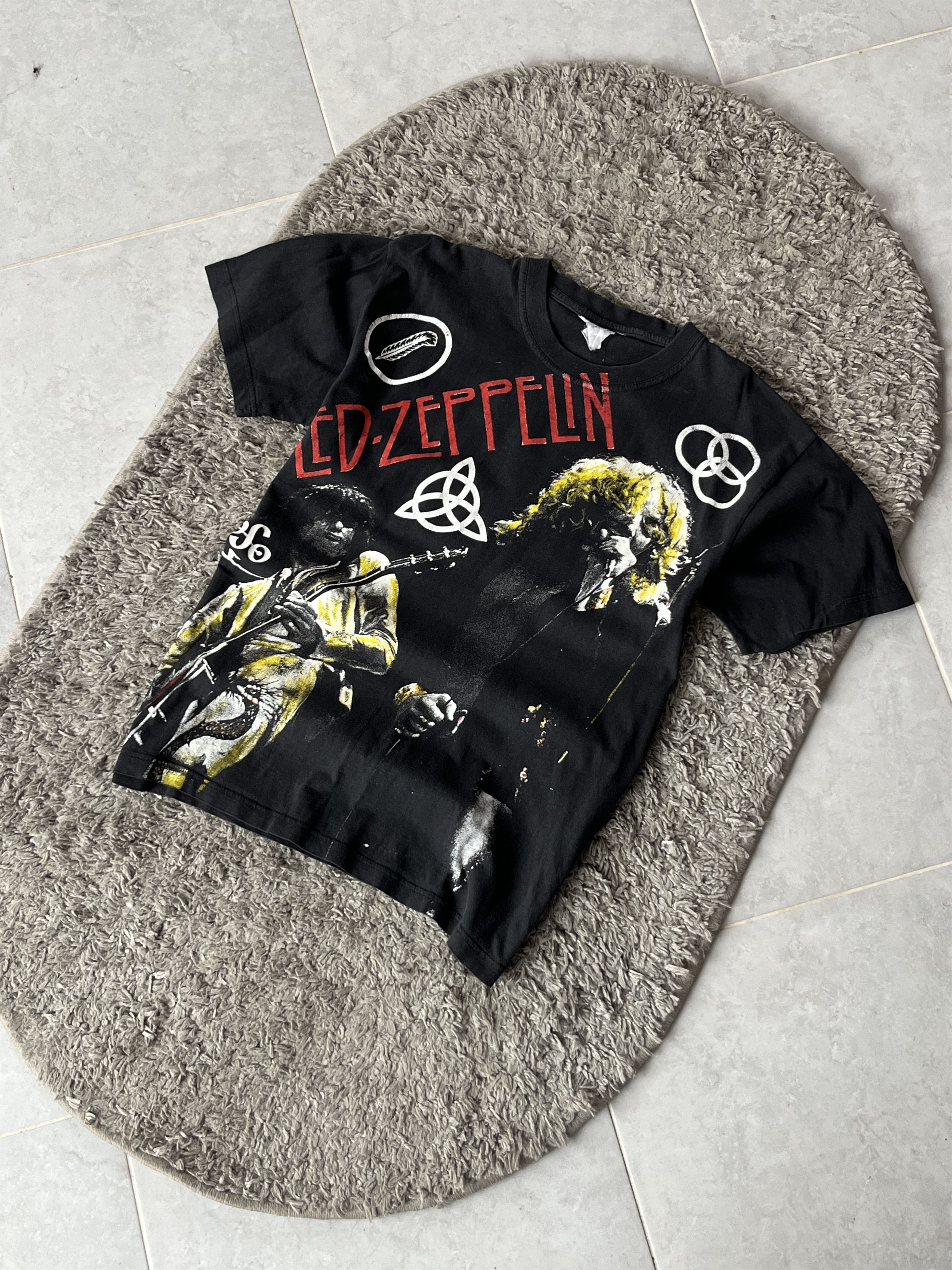 Led Zeppelin Vintage 80s Tee LED ZEPPELIN Zoso BAND TOUR Rare Rock Size US M / EU 48-50 / 2 - 2 Thumbnail