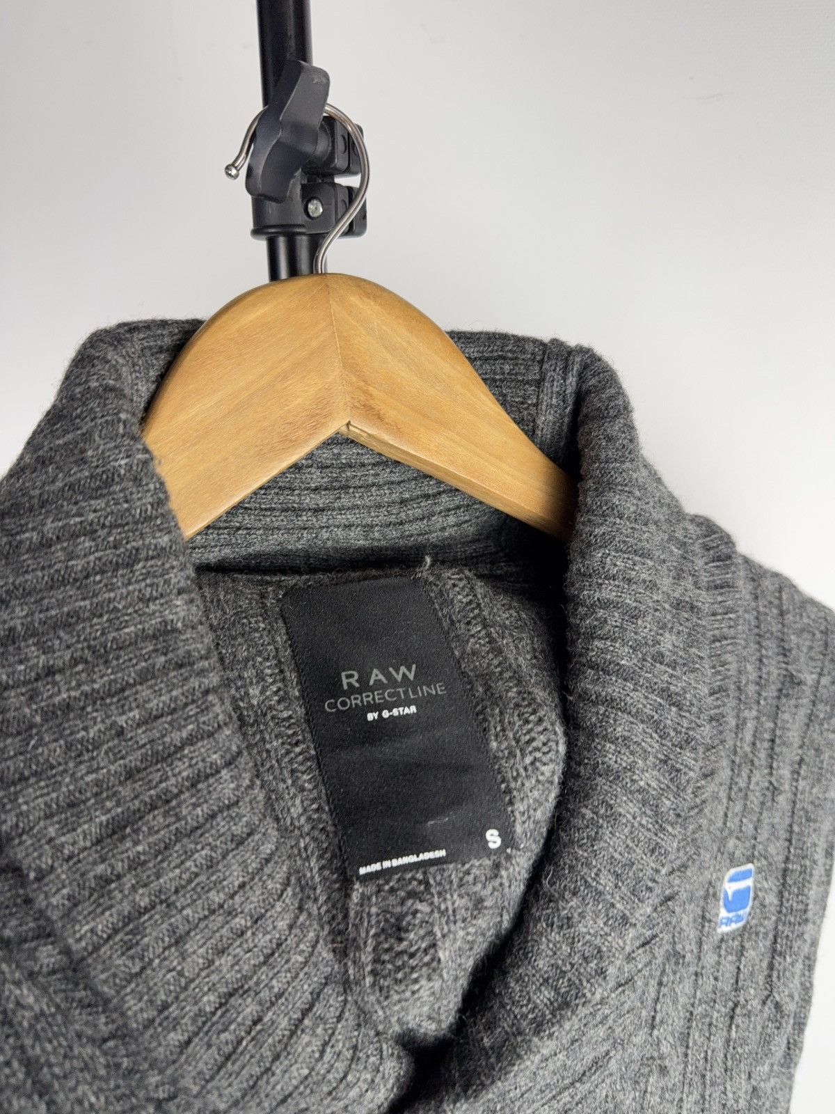 G-Star 00s Y2K G-Star RAW Cable Knit Shawl Cardigan Wool Blend Size US S / EU 44-46 / 1 - 7 Thumbnail