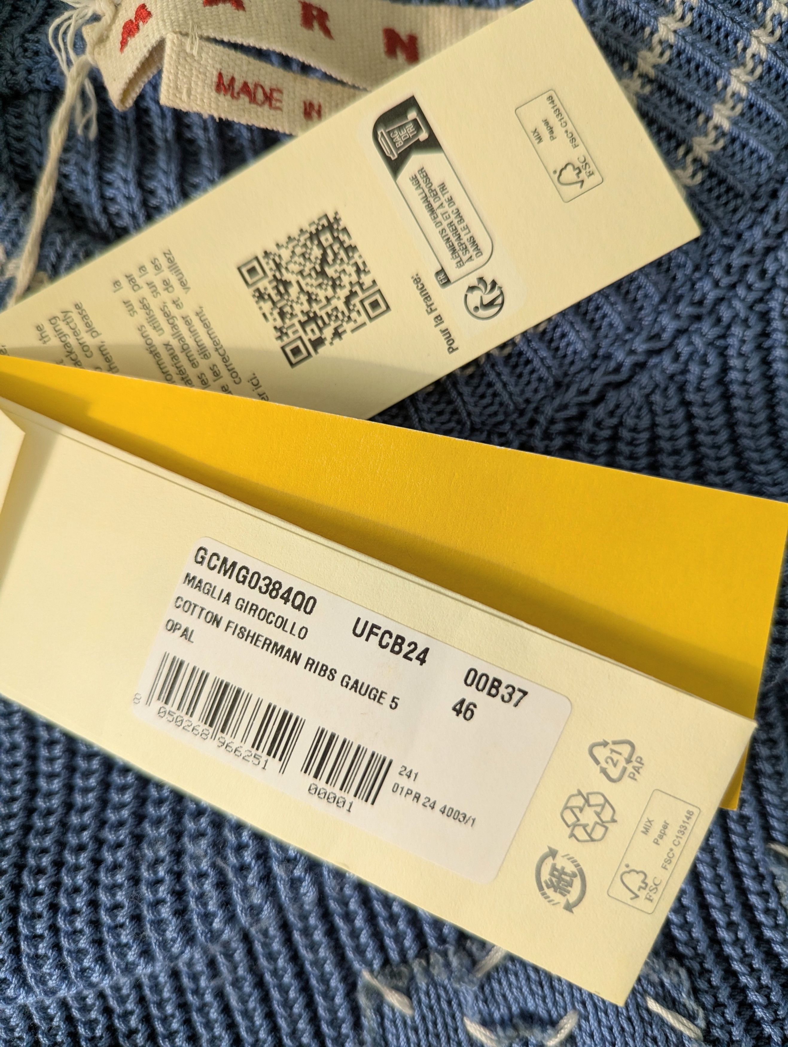 Marni AUTH MARNI SWEATER Pullover Jumper Size 46 Blue MSRP $1,071 Size US S / EU 44-46 / 1 - 6 Thumbnail