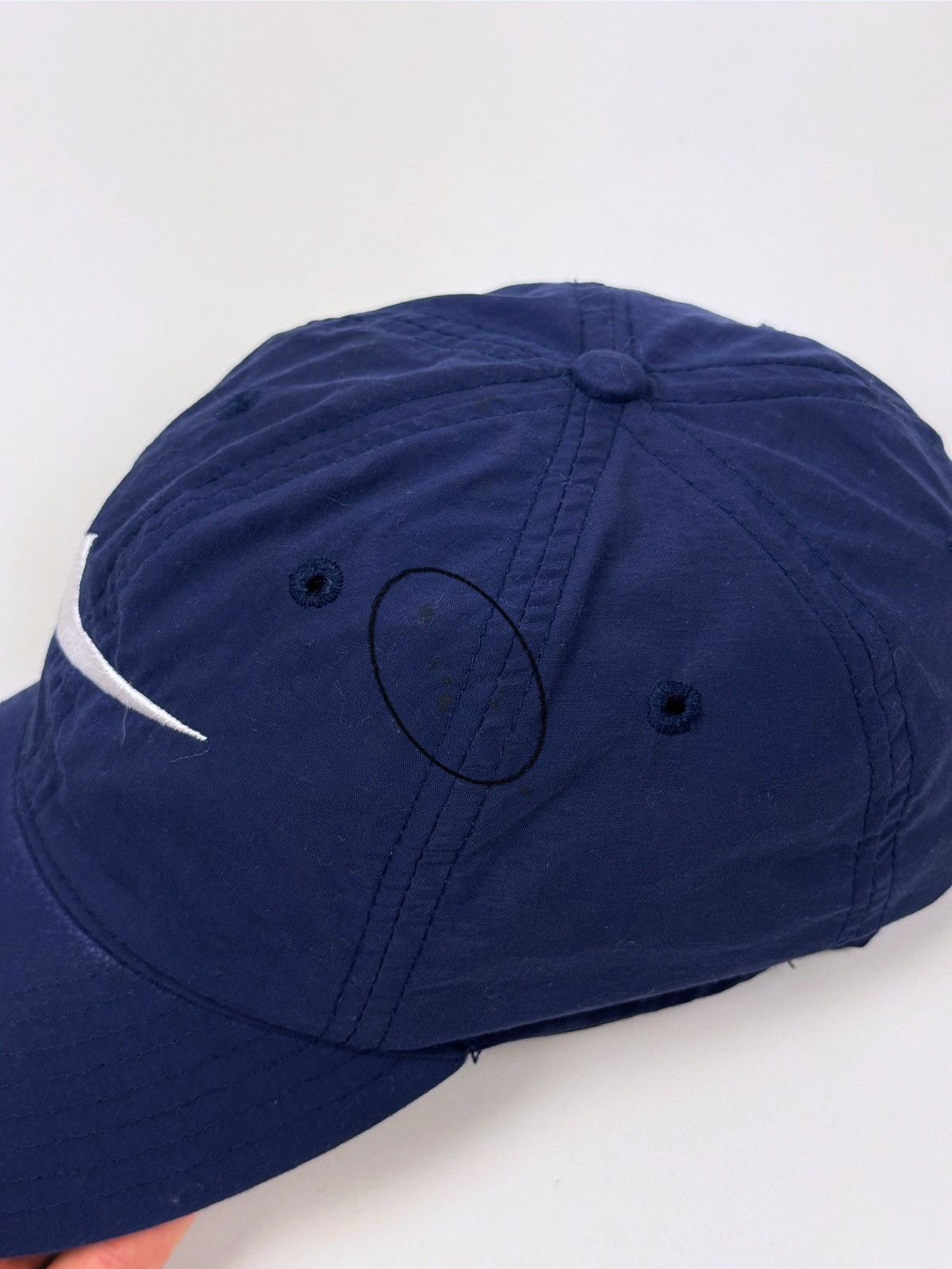 Nike 90’s Vintage Faded Nike Swoosh Nylon Strap Back Cap Size ONE SIZE - 8 Thumbnail
