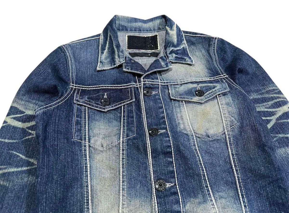 14th Addiction 🔥Y2K Archived Midas Denim Jacket Waxed Glitter Goth Punk Size US M / EU 48-50 / 2 - 2 Thumbnail
