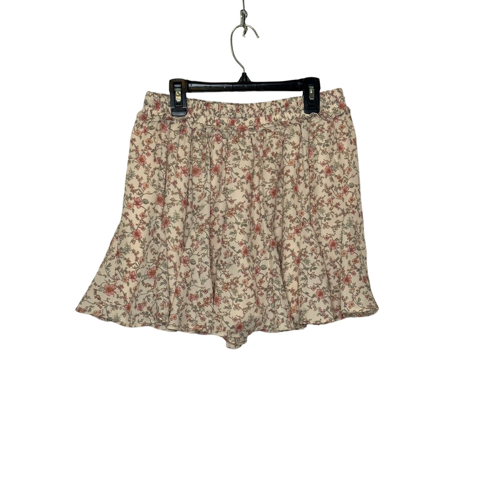 Anthropologie Paper Crane cream floral culottes pull on shorts size M Size 30" / US 8 / IT 44 - 11 Thumbnail