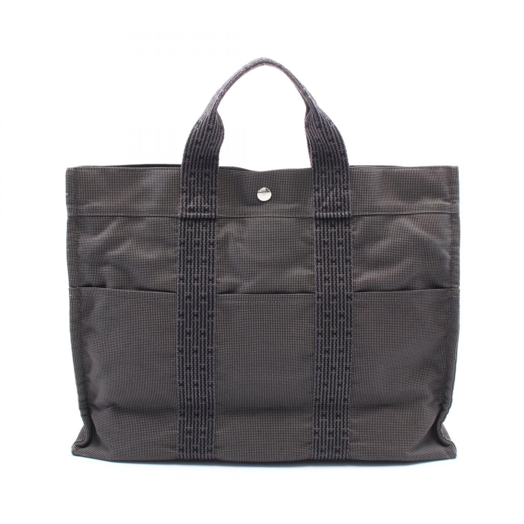 Hermes Hermes Canvas Herline Mm Tote Bag Grey 100951M Canvas Tote Bag, Men's