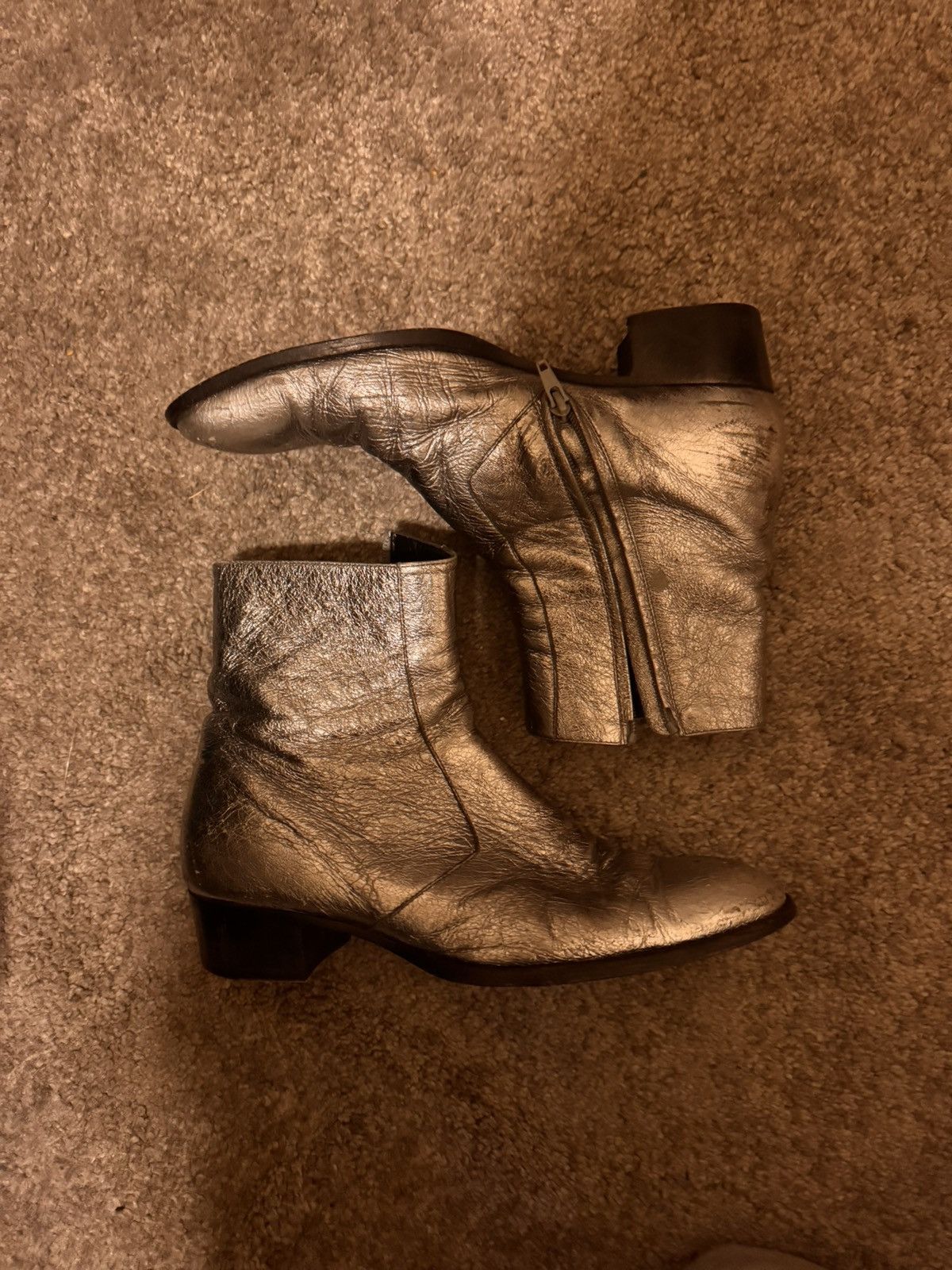 Saint Laurent Paris Saint Laurent Silver Boots Size US 10 / EU 43 - 2 Thumbnail