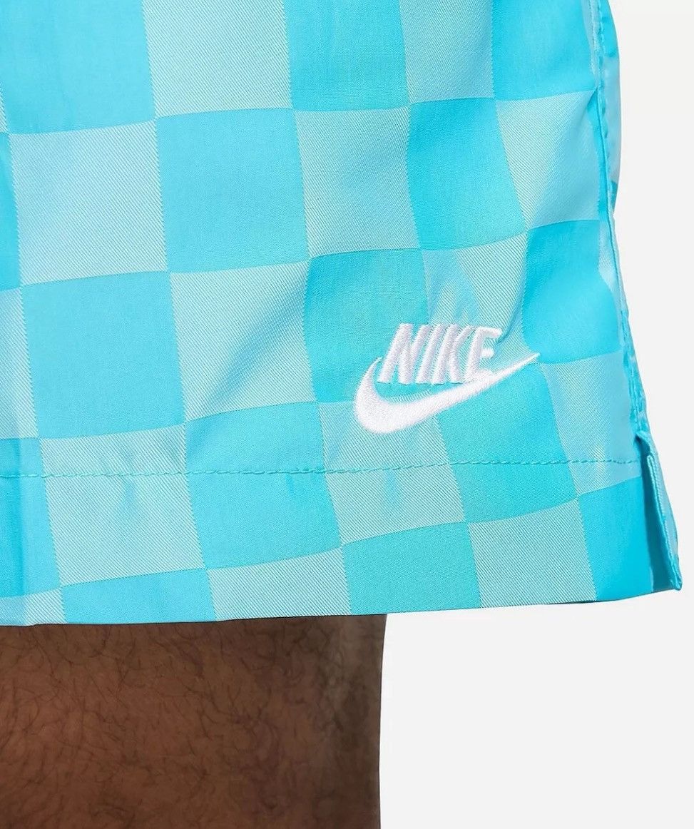 Nike Nike Men's Checkers Club Flow Short, Woven Bright Blue, Size US 32 / EU 48 - 4 Thumbnail